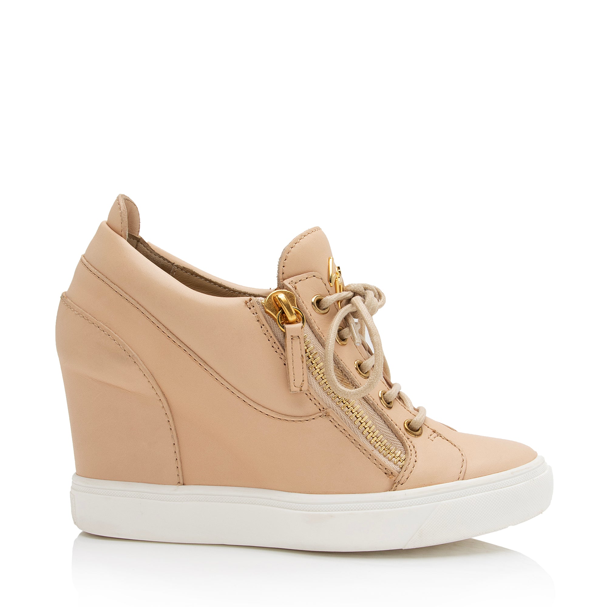 Giuseppe Zanotti Leather Addy Wedge Sneakers - Size 7 / 37 (SHF-0zCCSW)
