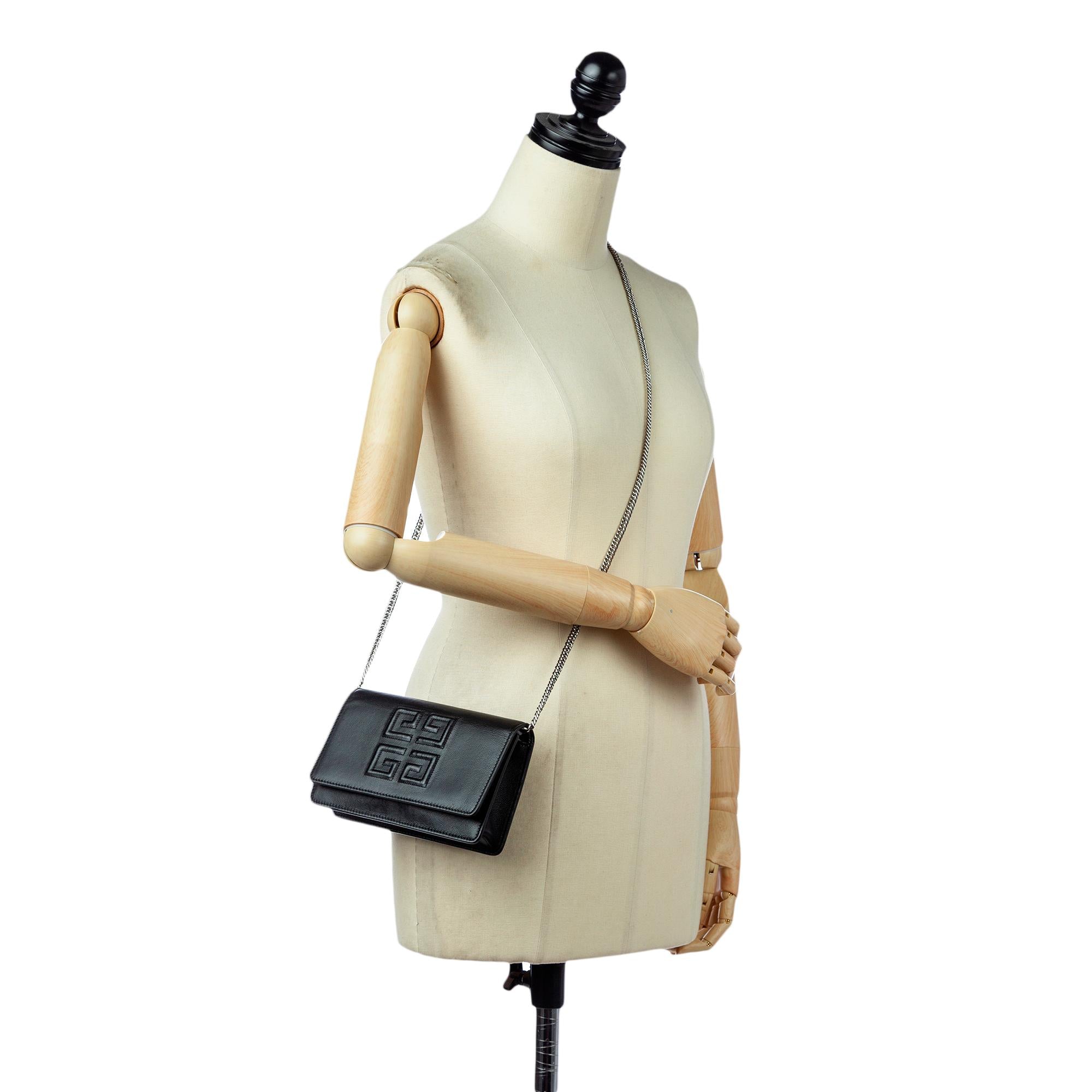 Givenchy Anagram Leather Wallet on Chain (SHG-29324)