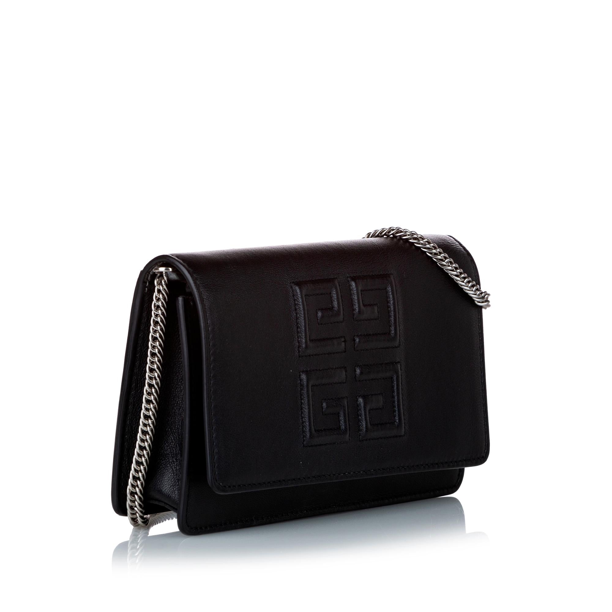 Givenchy Anagram Leather Wallet on Chain (SHG-29324)