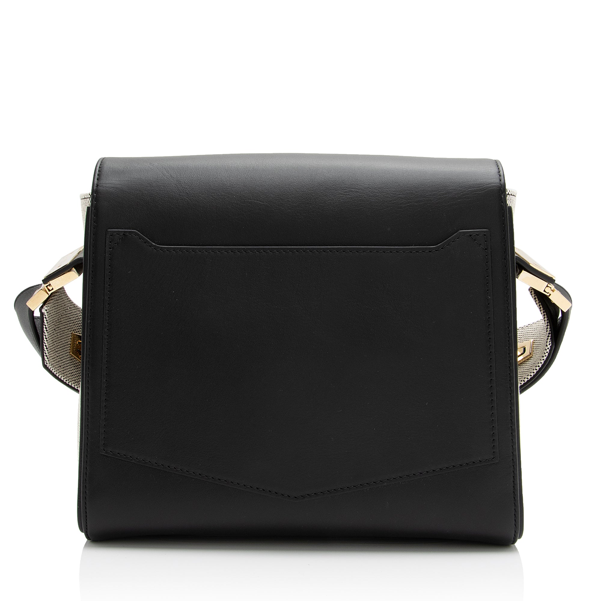 Givenchy Leather Canvas Eden Medium Shoulder Bag (SHF-23474)