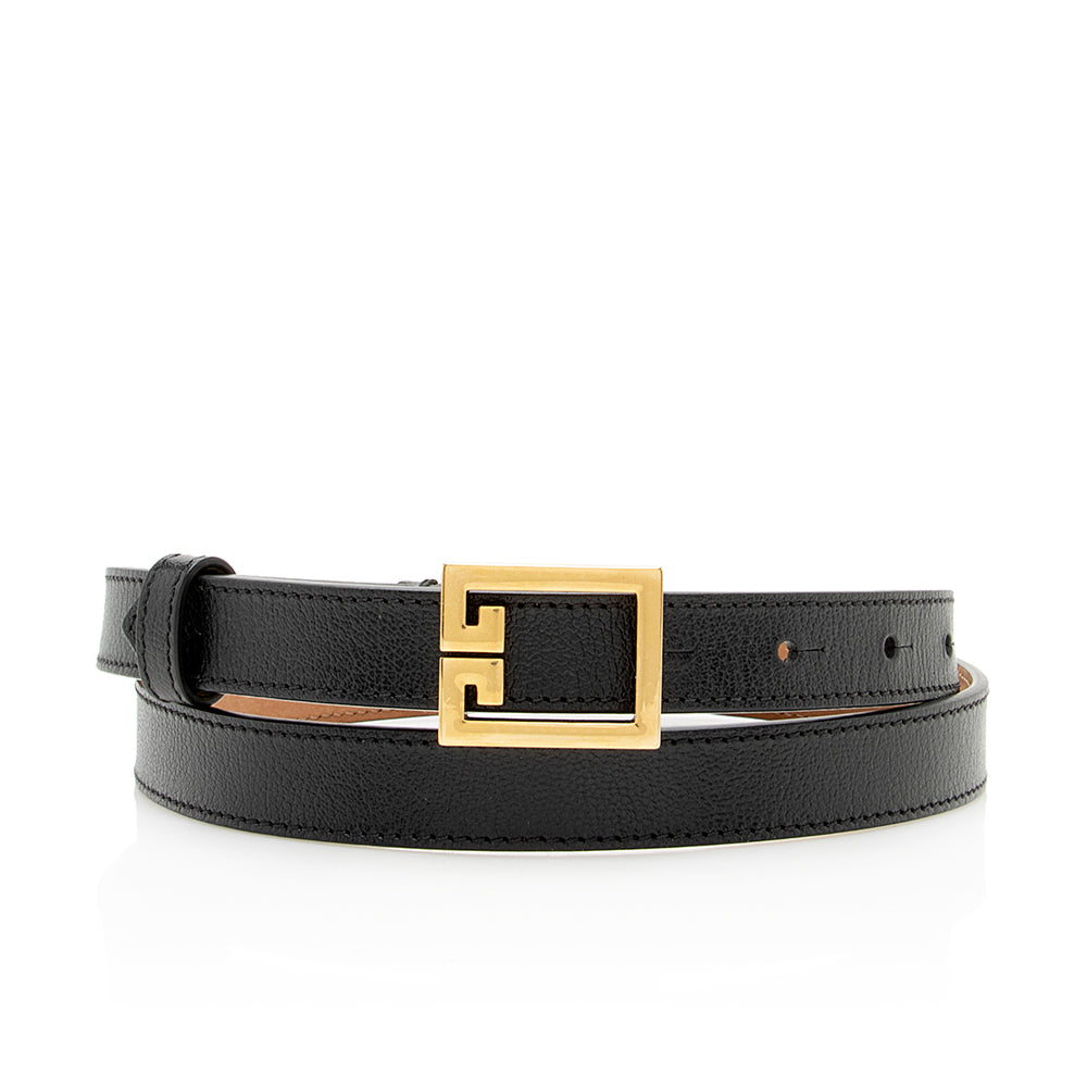 Givenchy Leather Double G Belt - Size 36 / 90 (SHF-19069)
