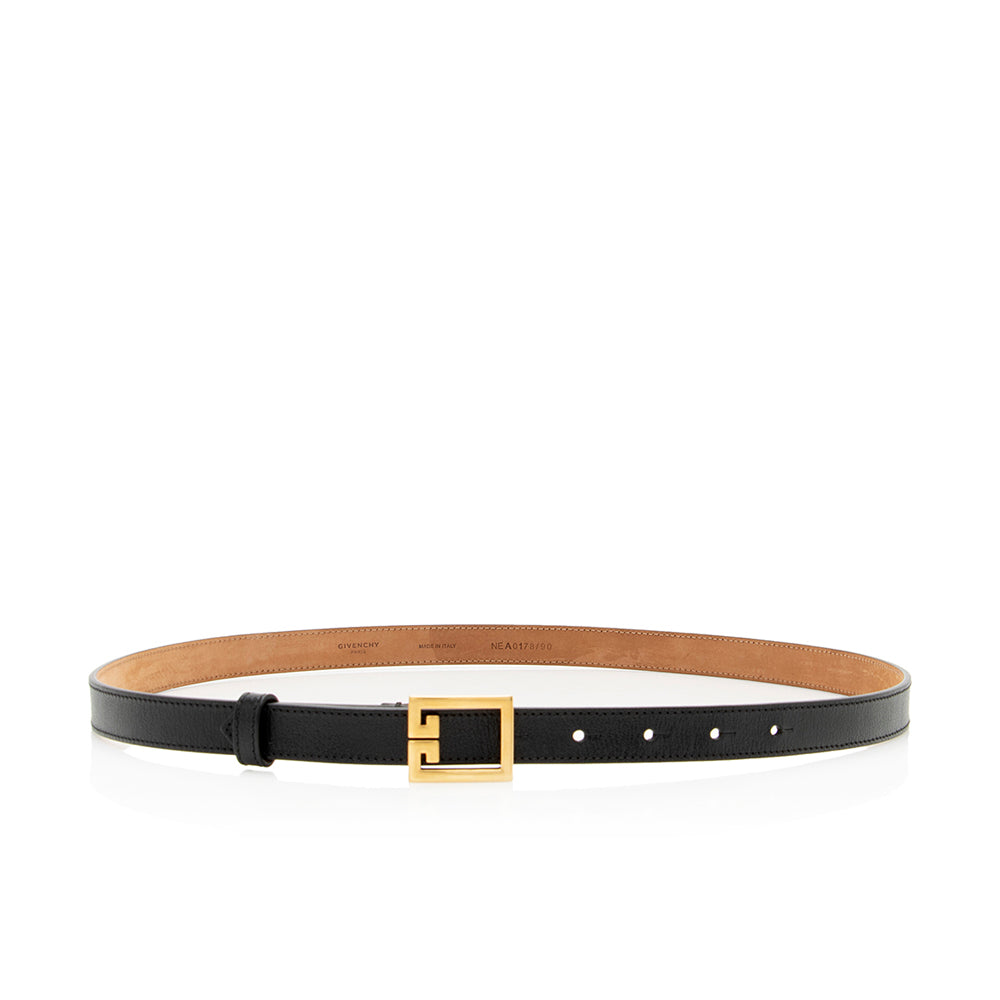Givenchy Leather Double G Belt - Size 36 / 90 (SHF-19069)