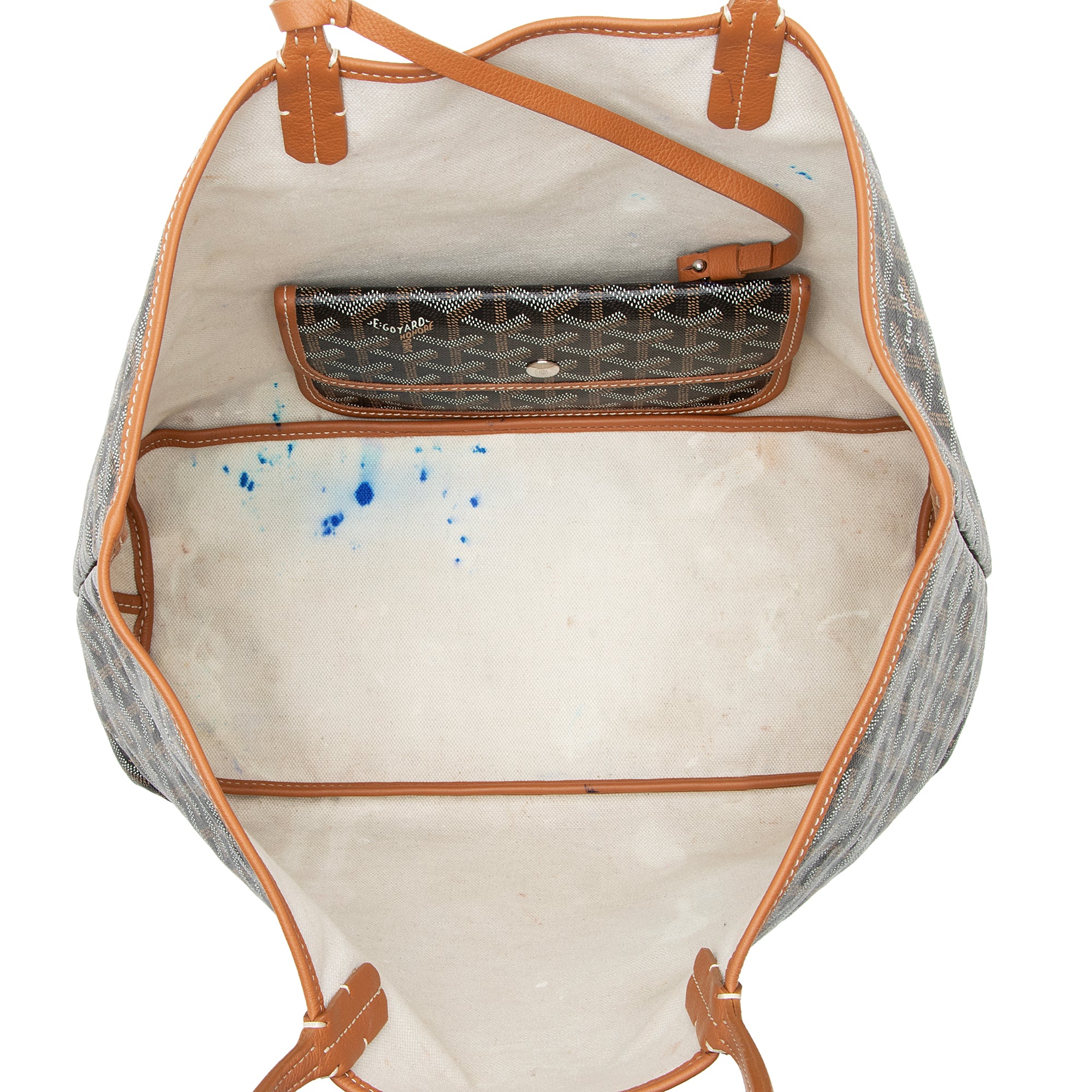 Goyard Goyardine Canvas St. Louis PM Tote (SHF-22342)