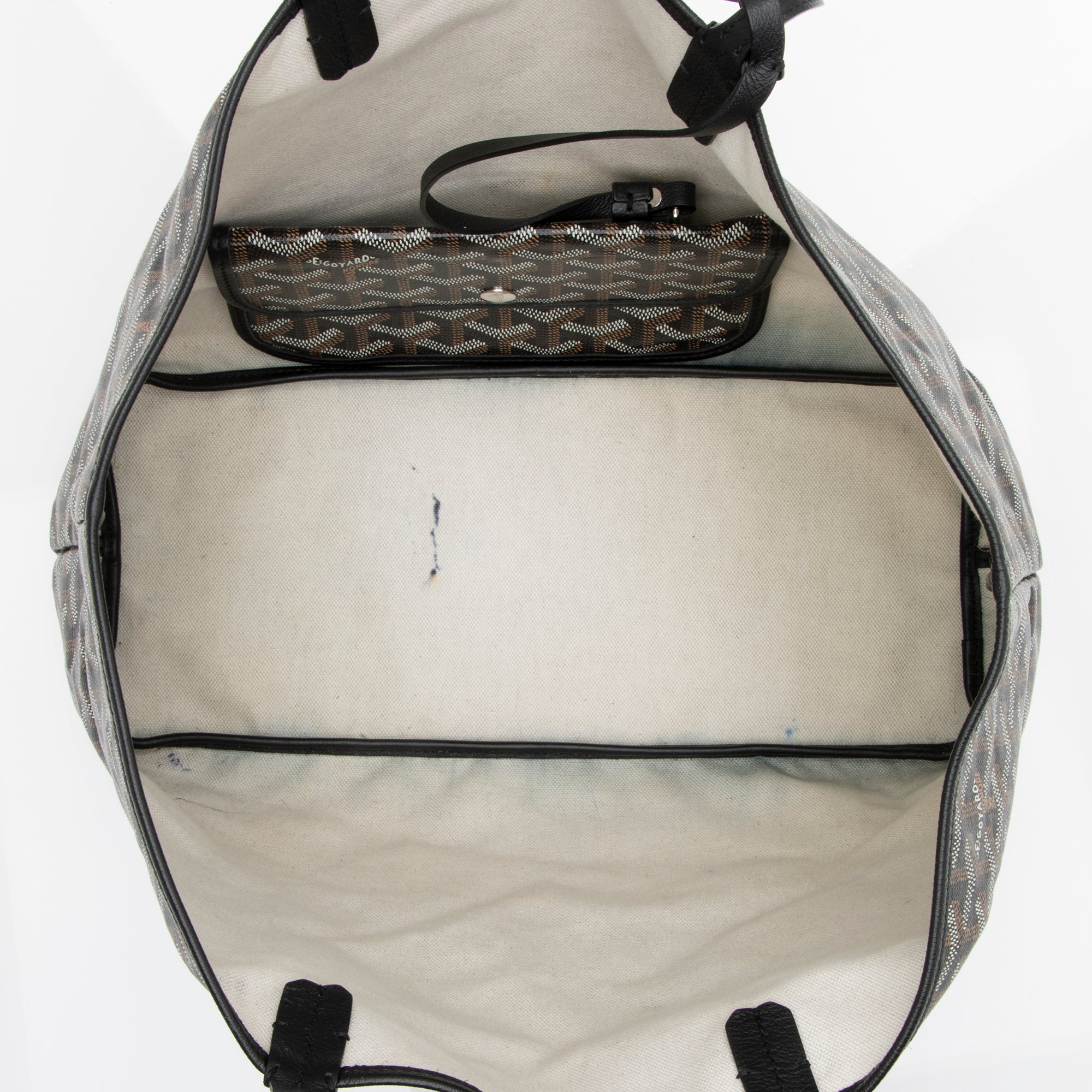 Goyard Goyardine Canvas St. Louis PM Tote (SHF-23853)