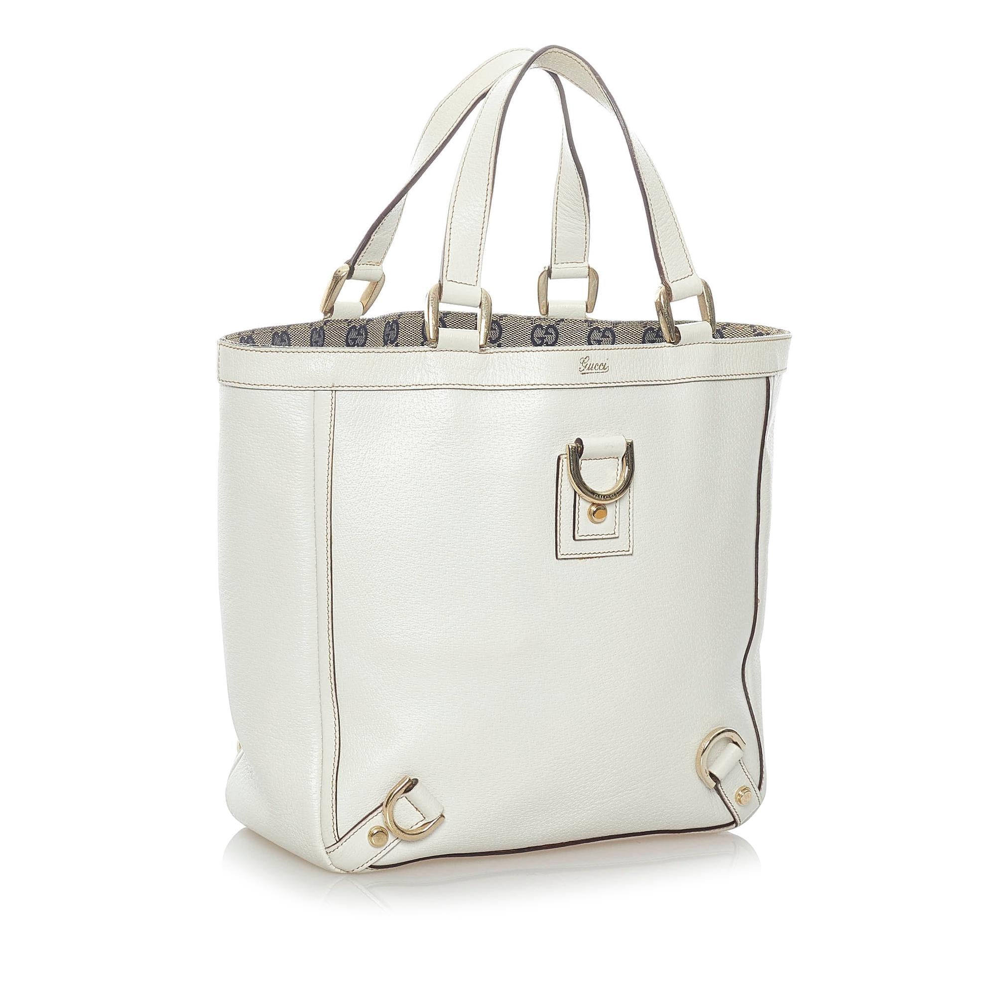 Gucci Abbey-D Ring Leather Tote (SHG-32869)