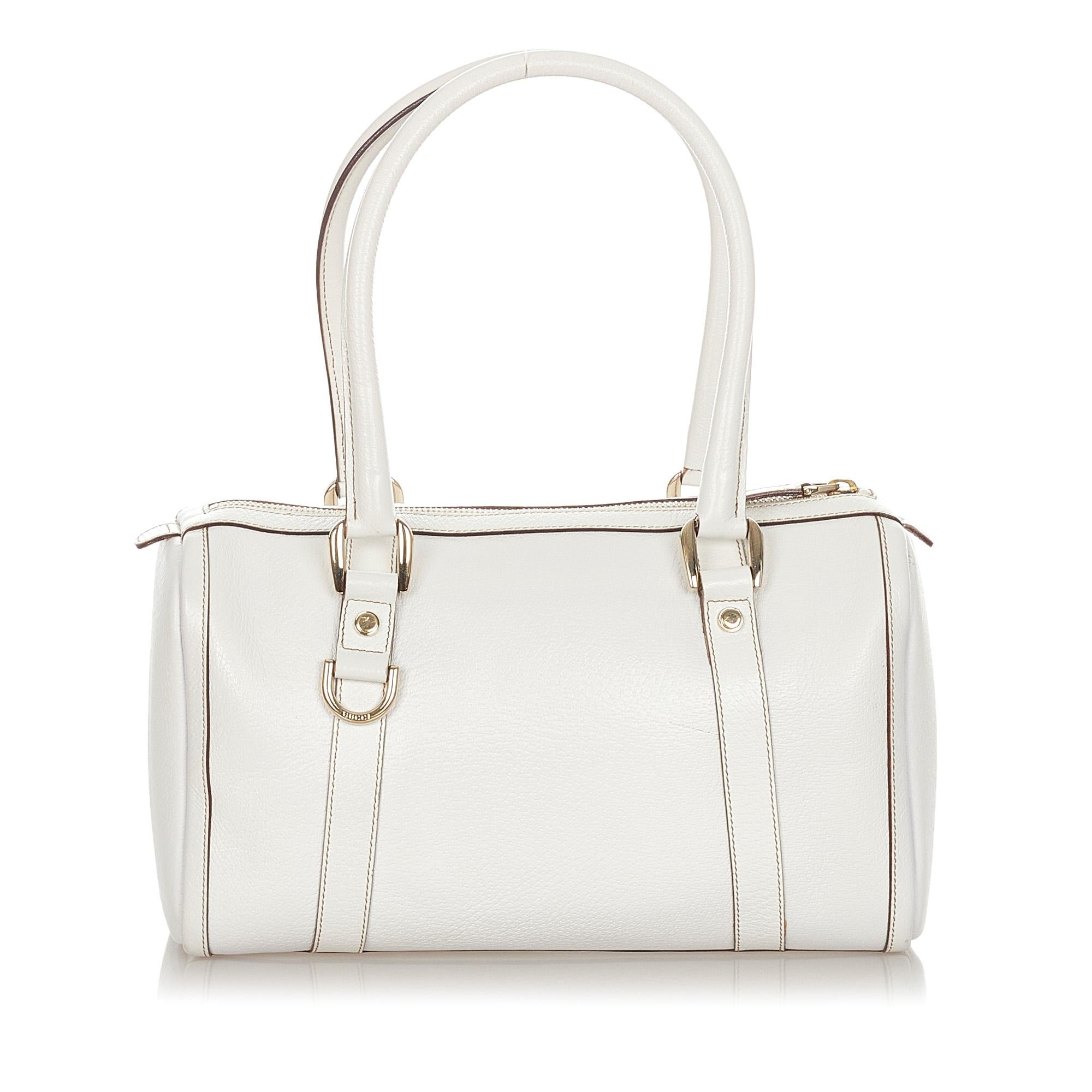 Gucci Abbey Leather Boston Bag (SHG-21500)