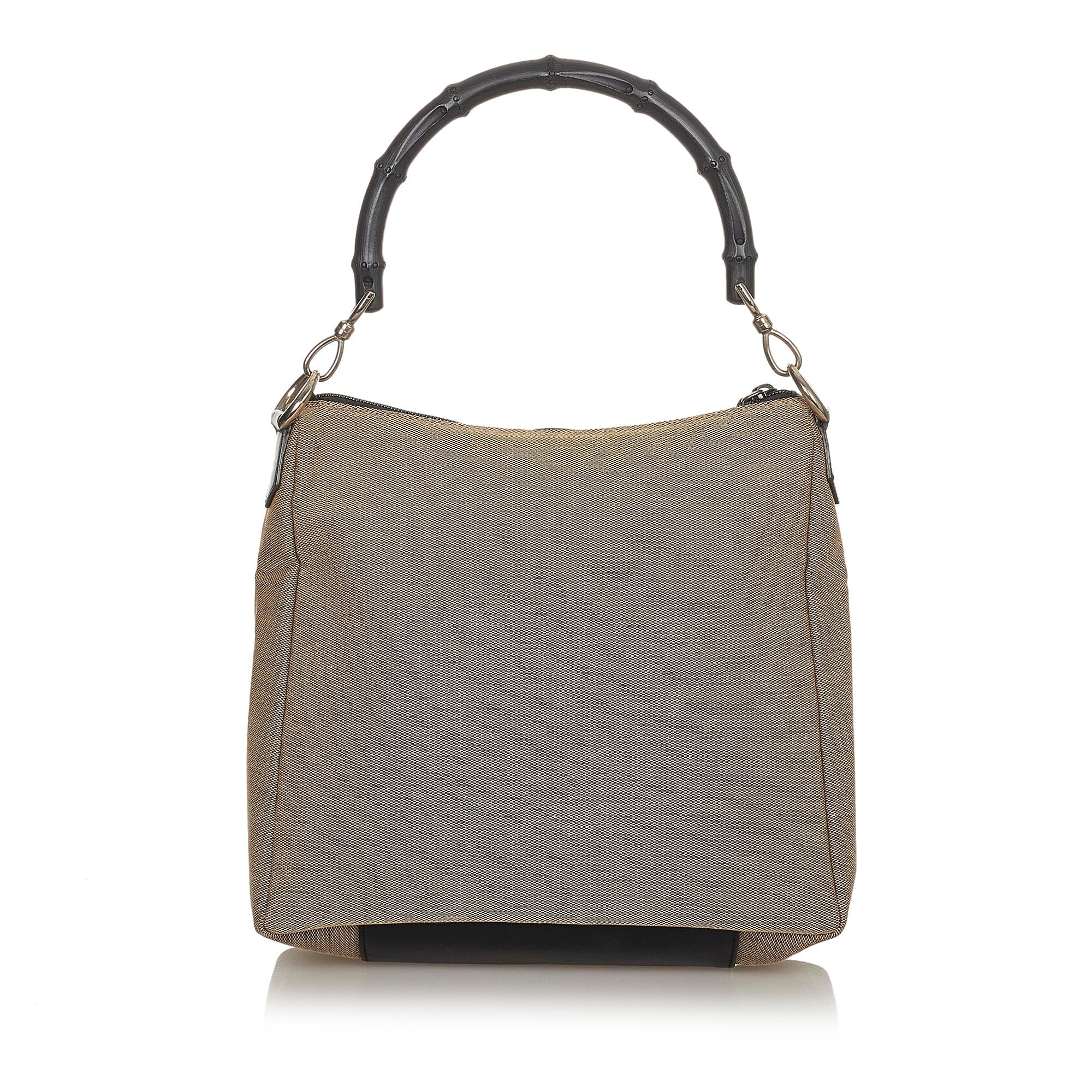 Gucci Bamboo Canvas Handbag (SHG-24506)