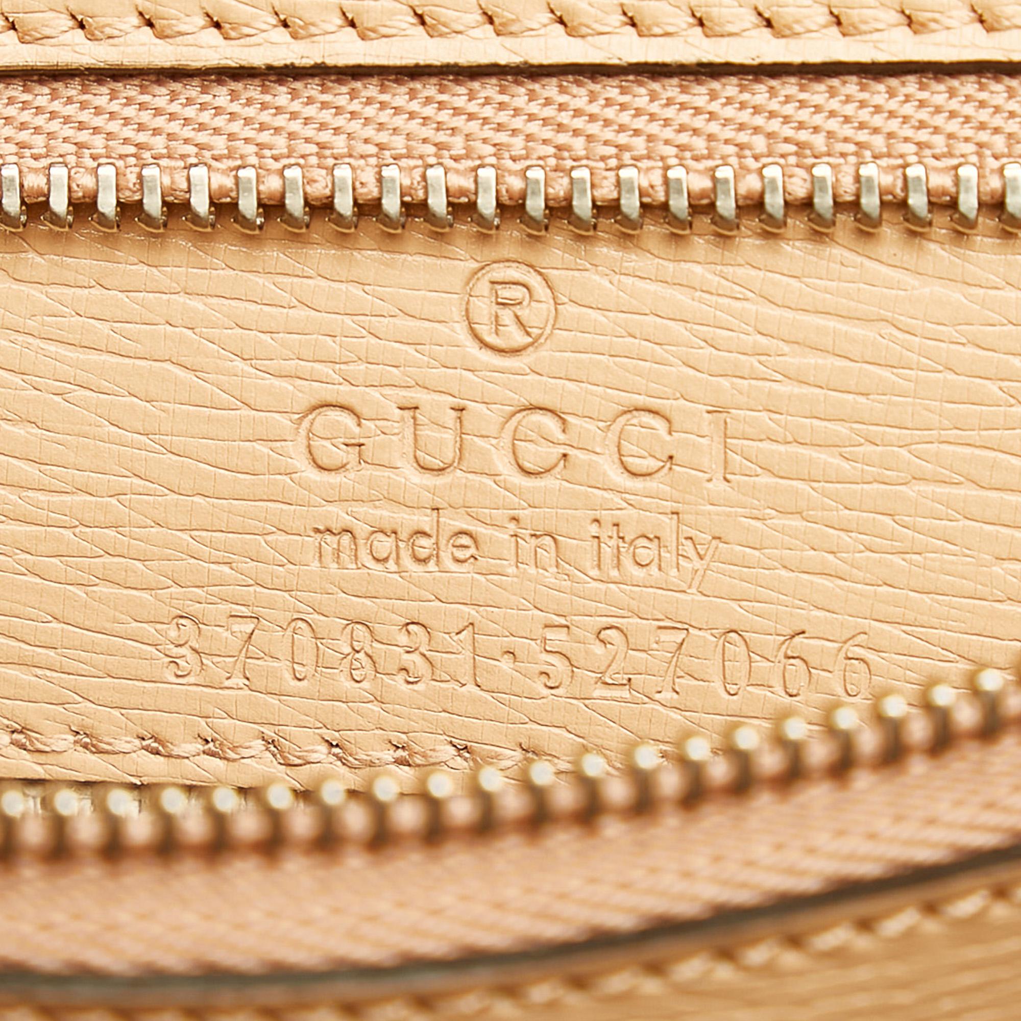 Gucci Bamboo Daily Blooms Leather Satchel (SHG-29395)