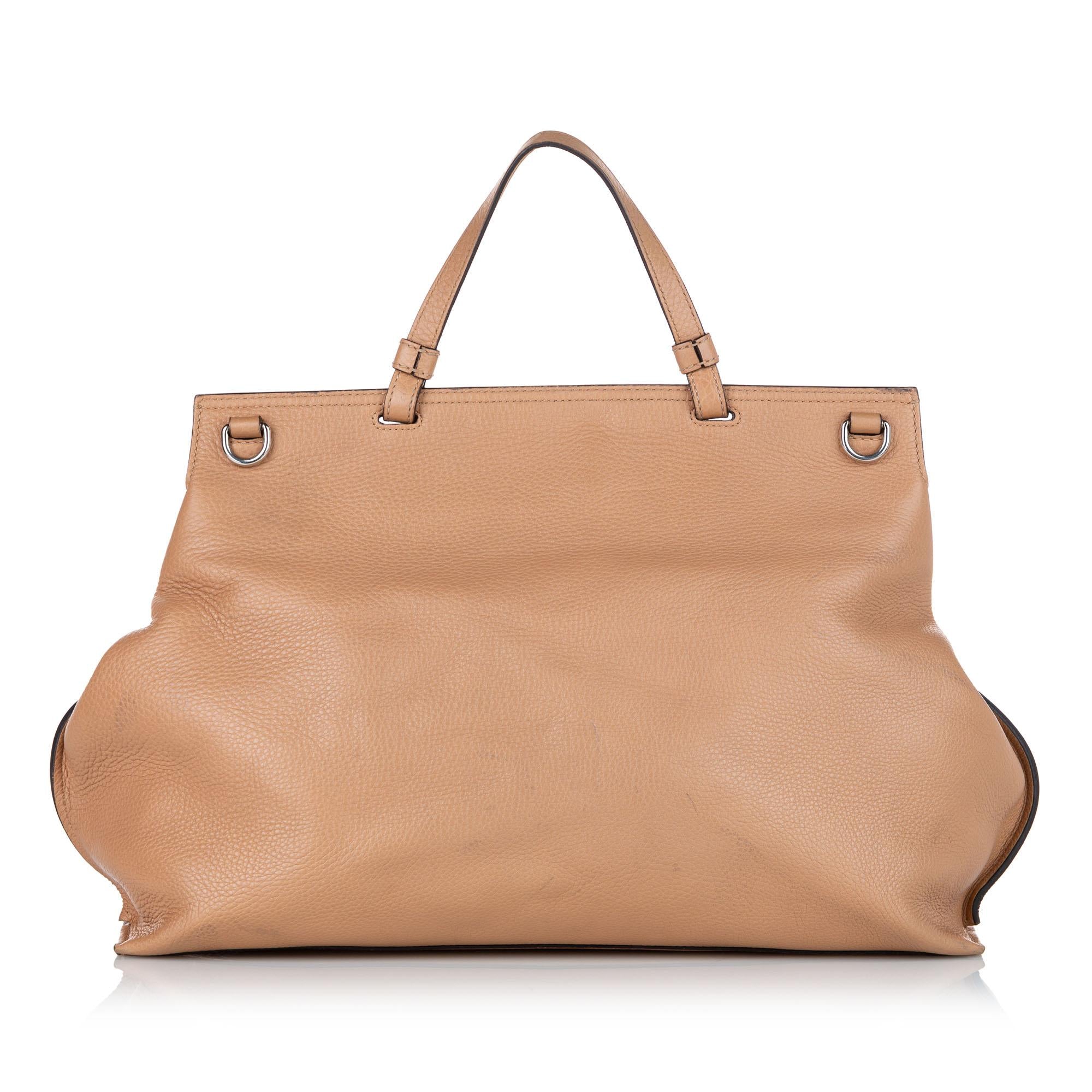 Gucci Bamboo Daily Leather Satchel (SHG-37360)