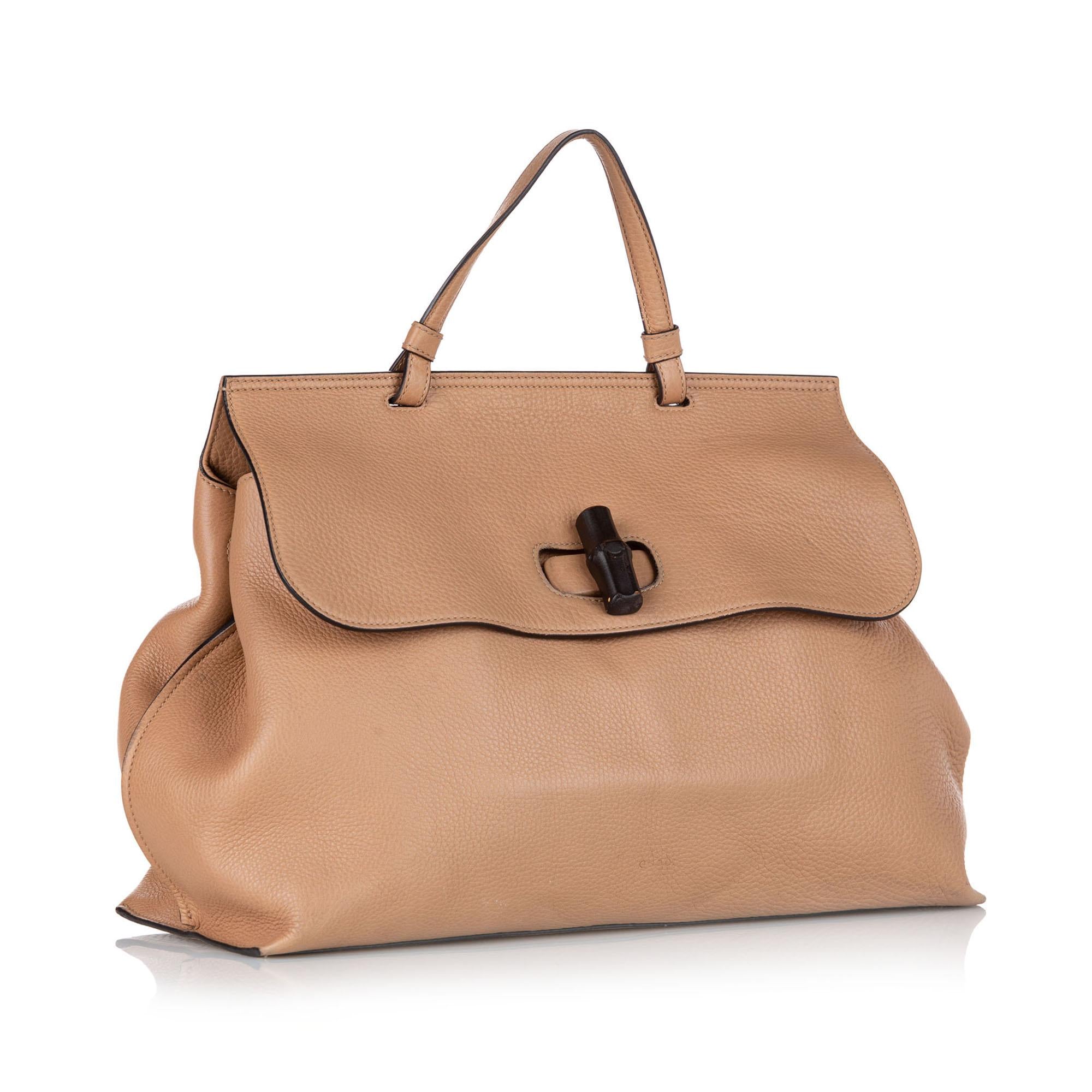 Gucci Bamboo Daily Leather Satchel (SHG-37360)