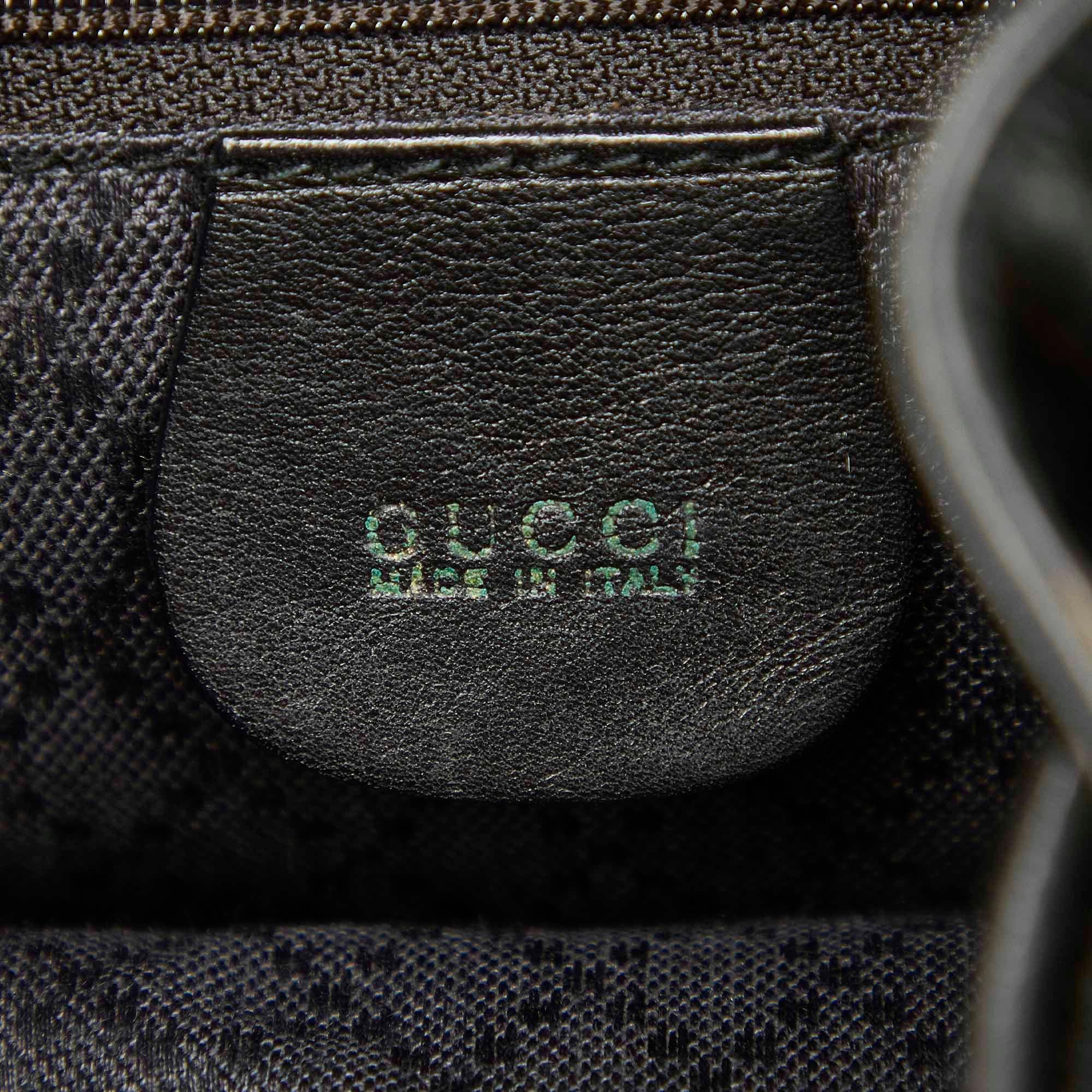 Gucci Bamboo Drawstring Leather Backpack (SHG-22300)