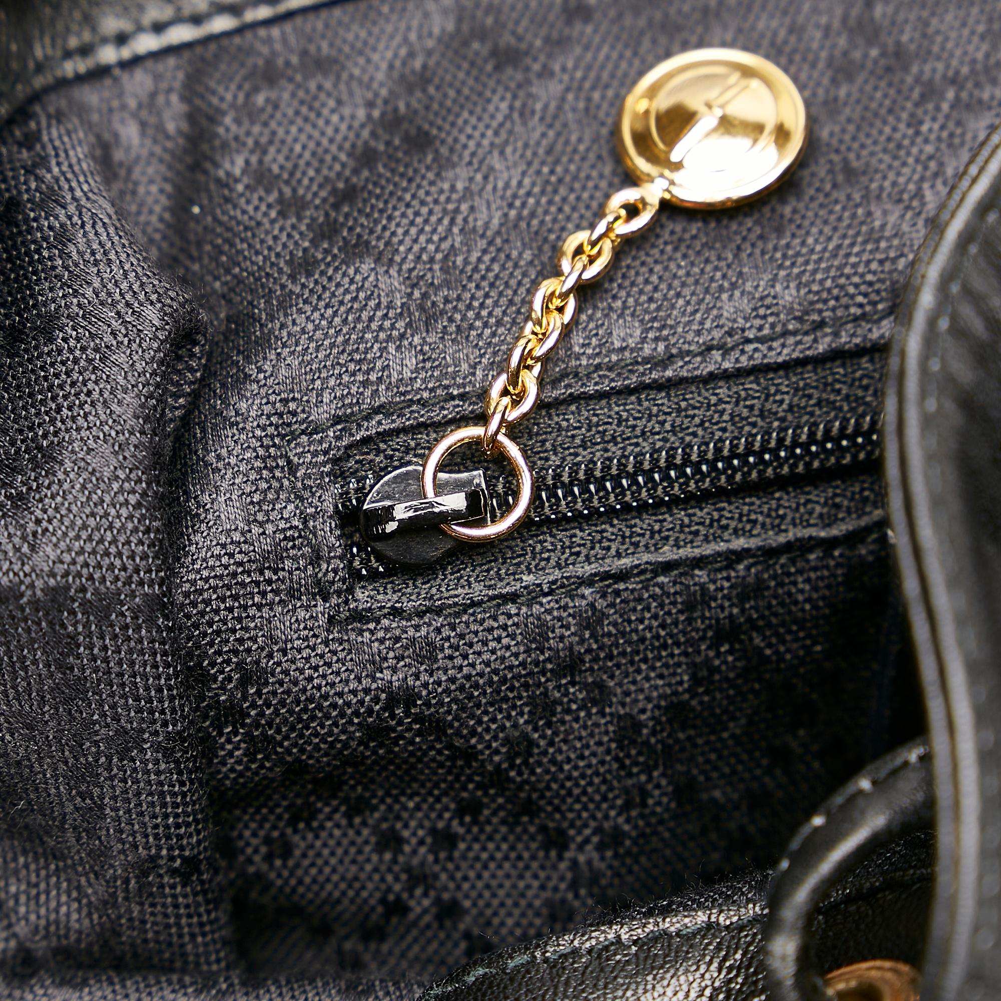 Gucci Bamboo Drawstring Leather Backpack (SHG-33985)