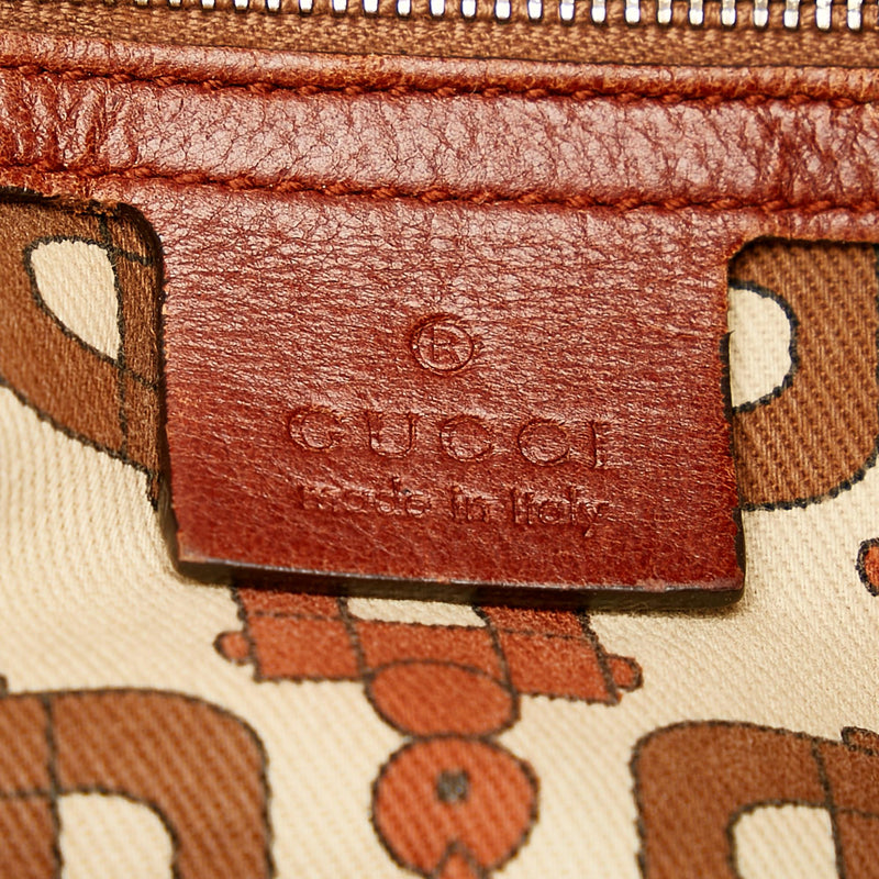 Gucci Bamboo Indy Leather Satchel (SHG-23113)