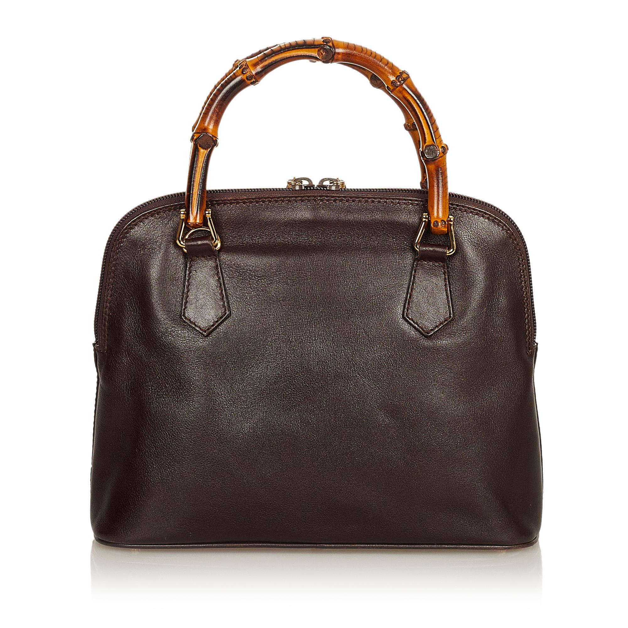 Gucci Bamboo Leather Handbag (SHG-25568)