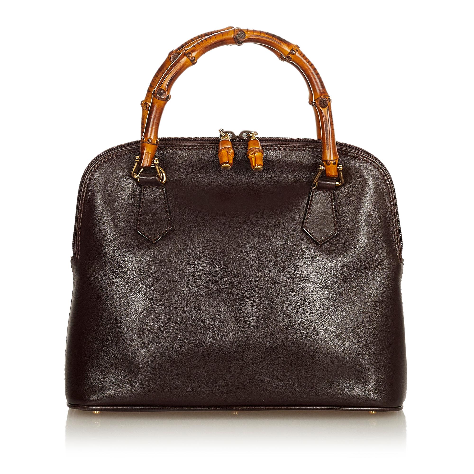 Gucci Bamboo Leather Handbag (SHG-25568)