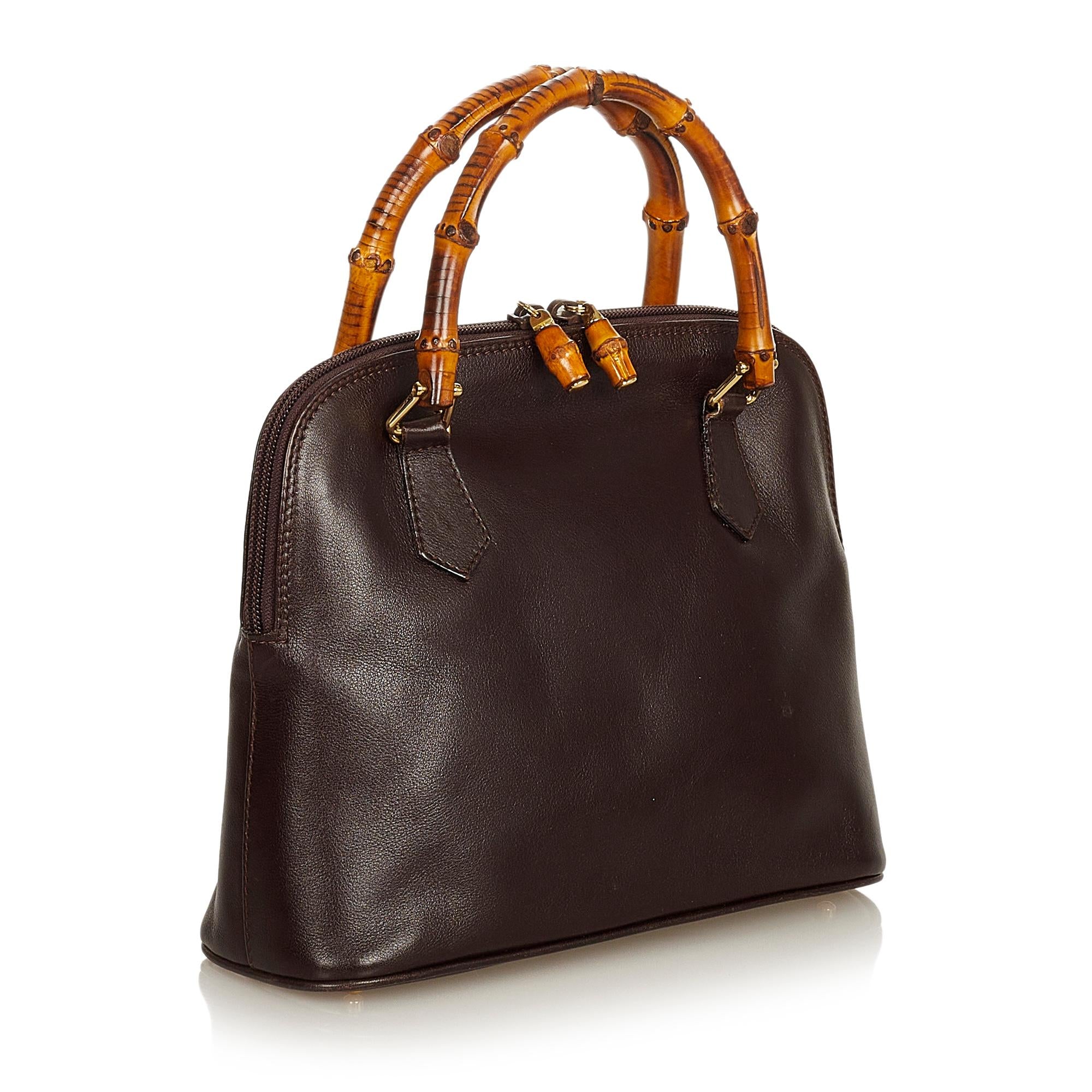 Gucci Bamboo Leather Handbag (SHG-25568)