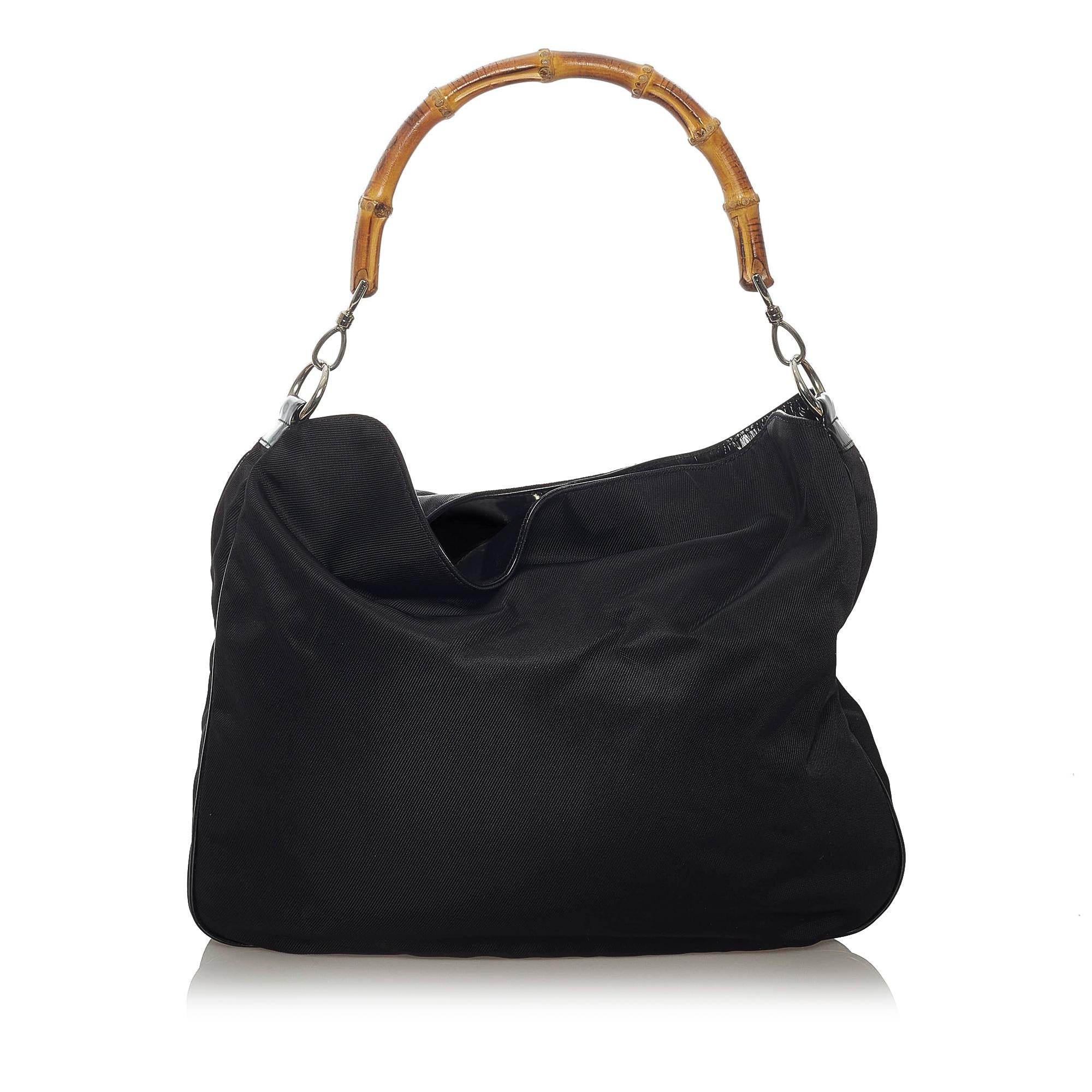 Gucci Bamboo Nylon Satchel (SHG-28477)