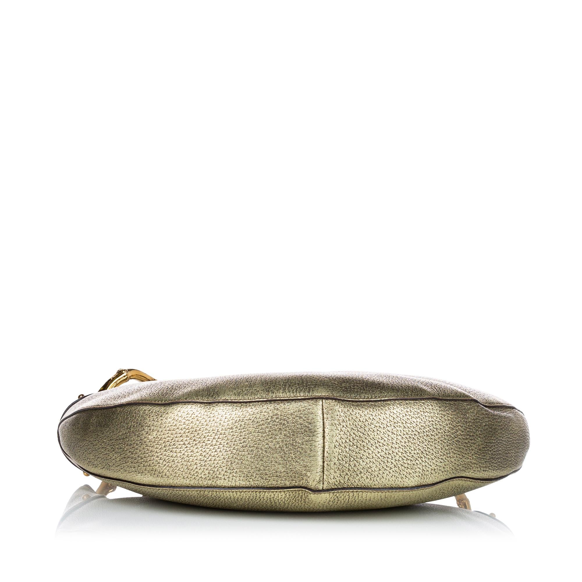 Gucci Bamboo Ring Leather Hobo Bag (SHG-28474)