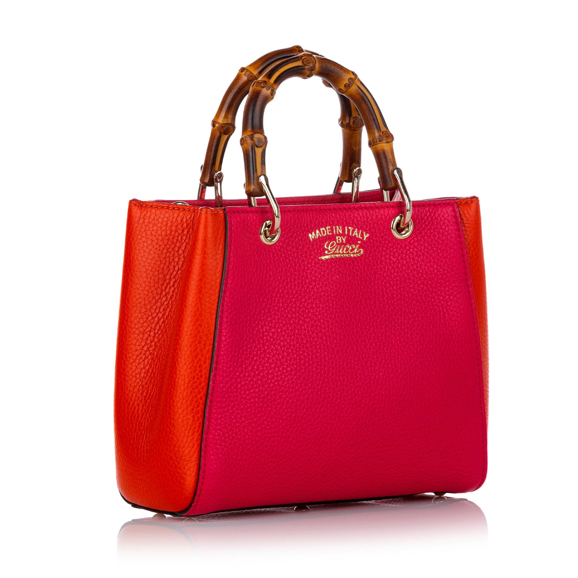 Gucci Bamboo Shopper Leather Satchel (SHG-26181)