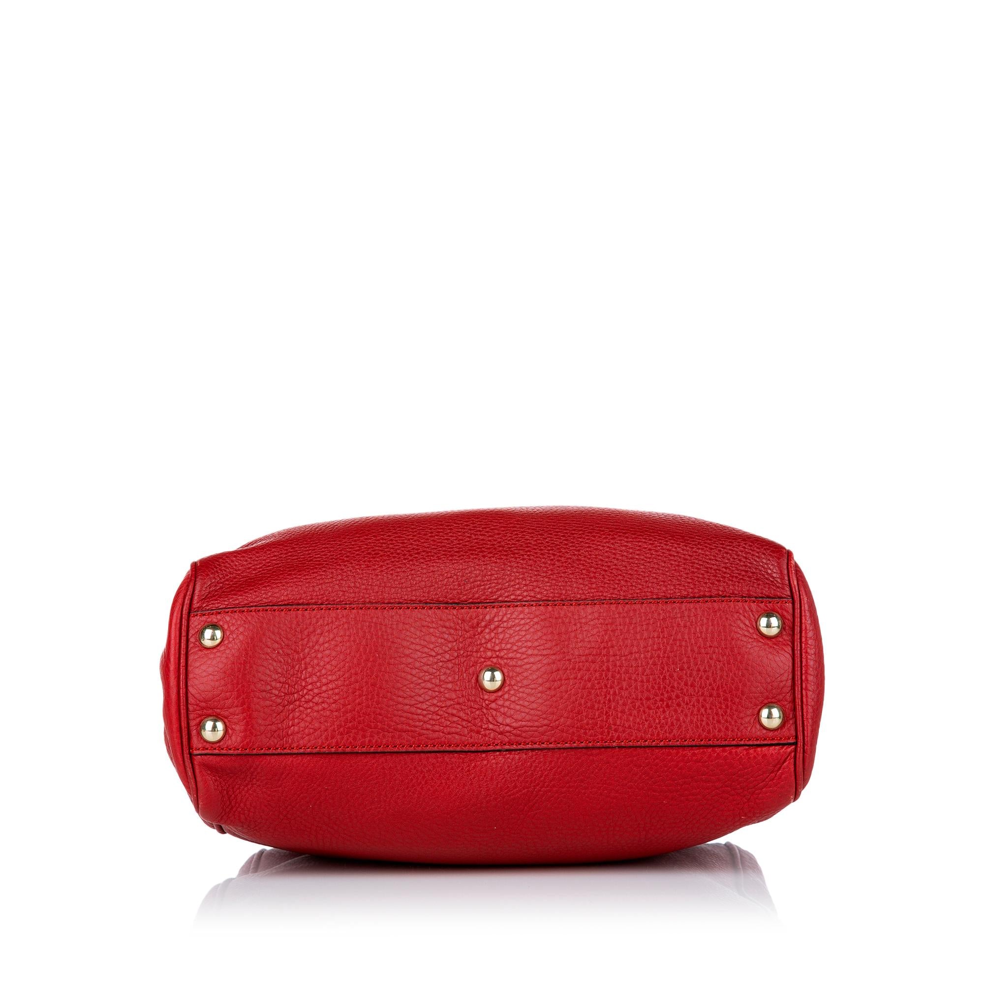 Gucci Bamboo Shopper Leather Satchel (SHG-28521)