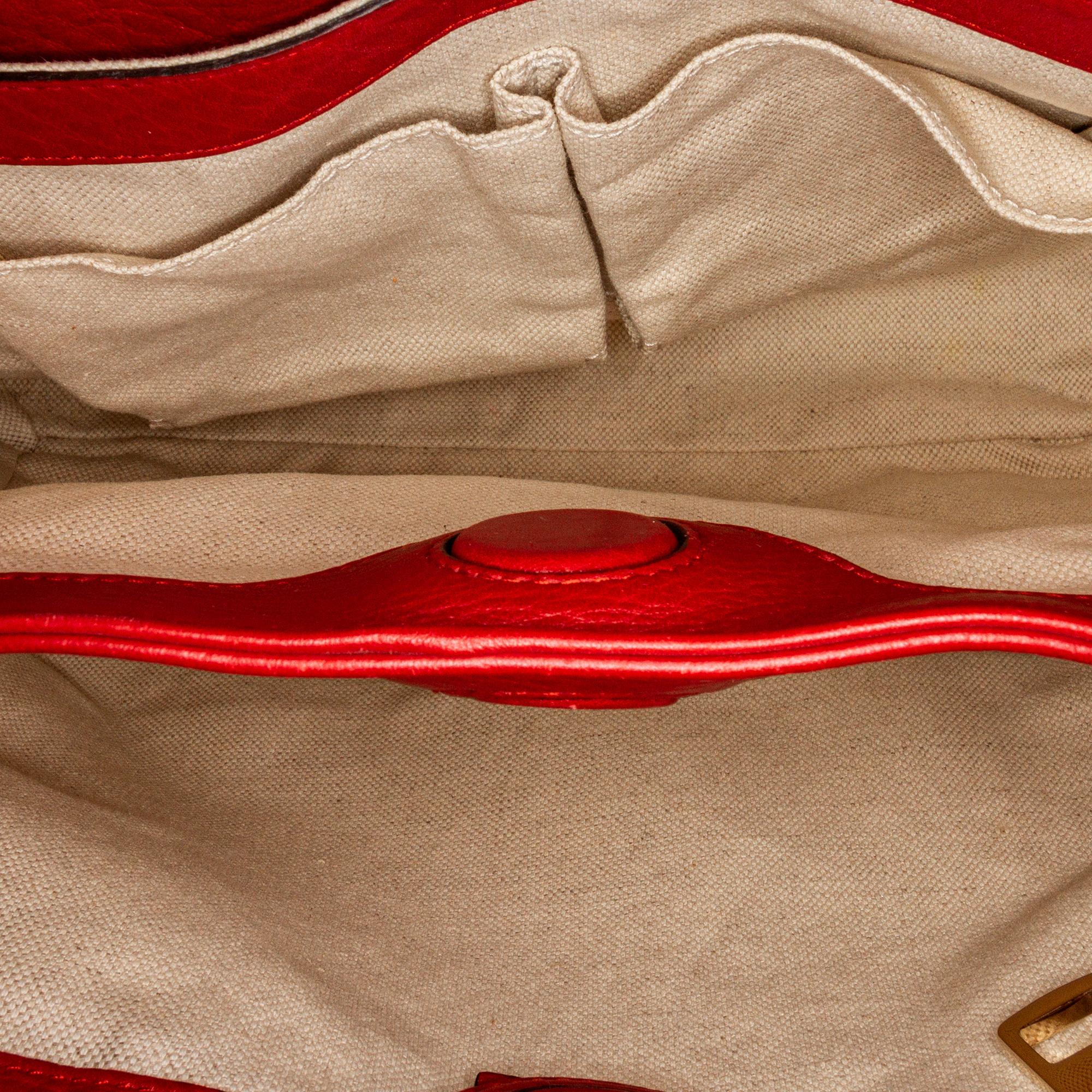 Gucci Bamboo Shopper Leather Satchel (SHG-28521)