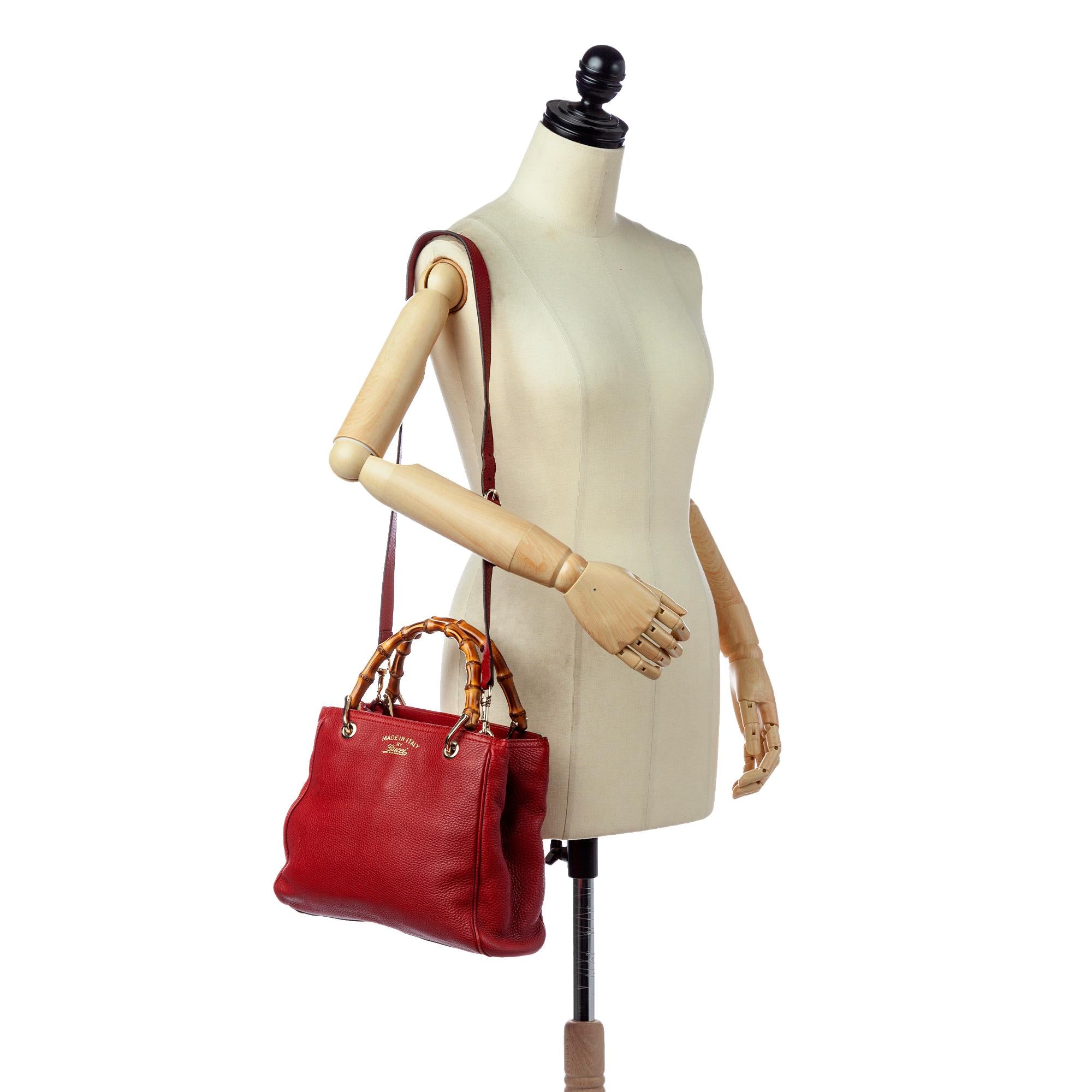 Gucci Bamboo Shopper Leather Satchel (SHG-28521)