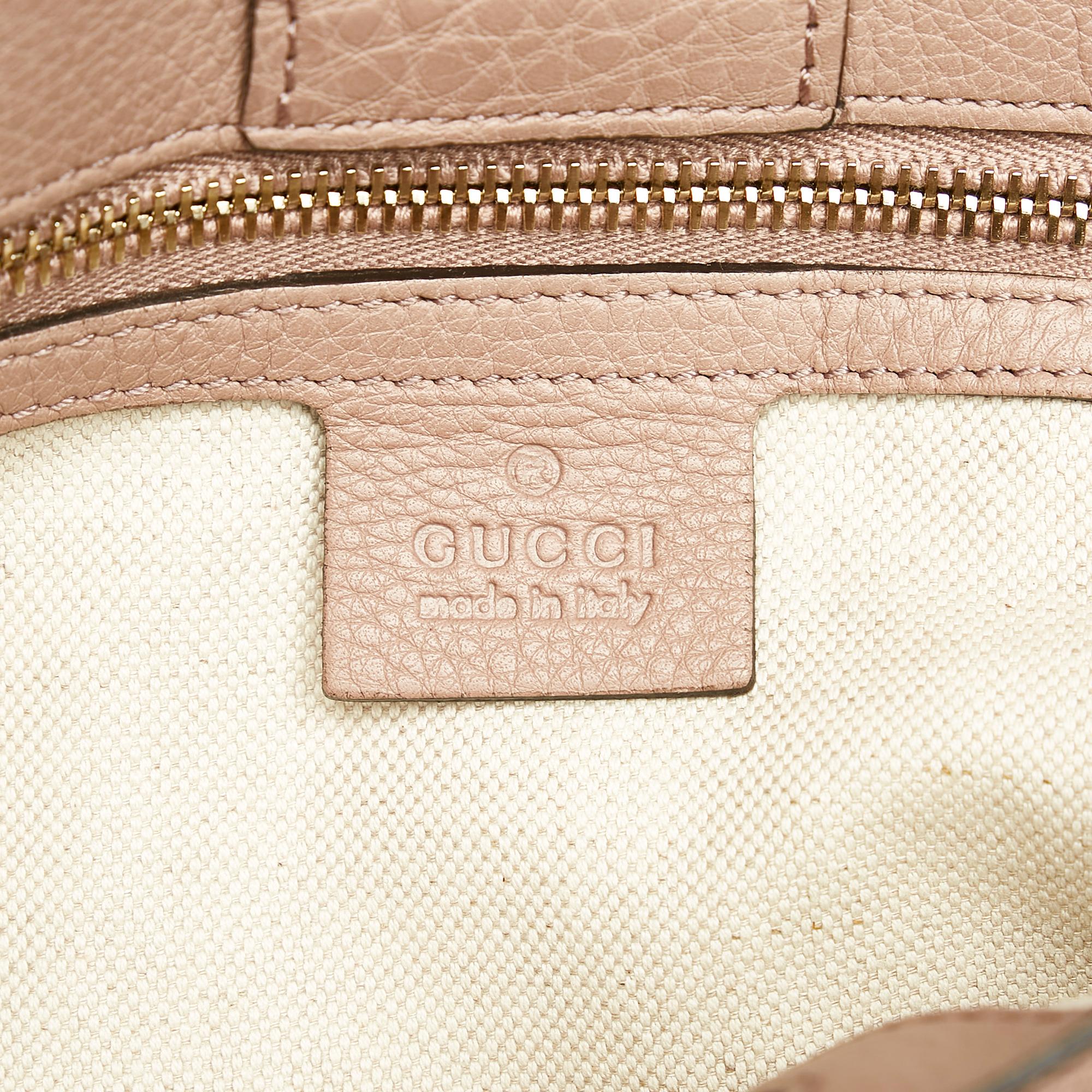 Gucci Bamboo Shopper Leather Satchel (SHG-31745)