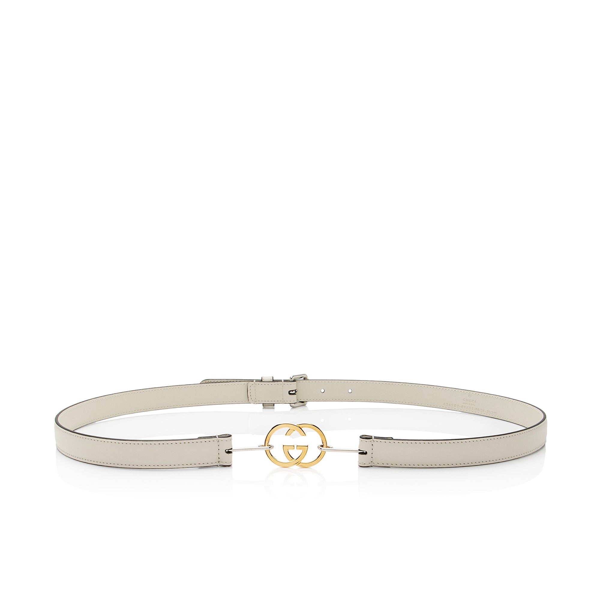 Gucci Calfskin Interlocking G Slim Belt - Size 38 / 95 (SHF-IbtT6F)