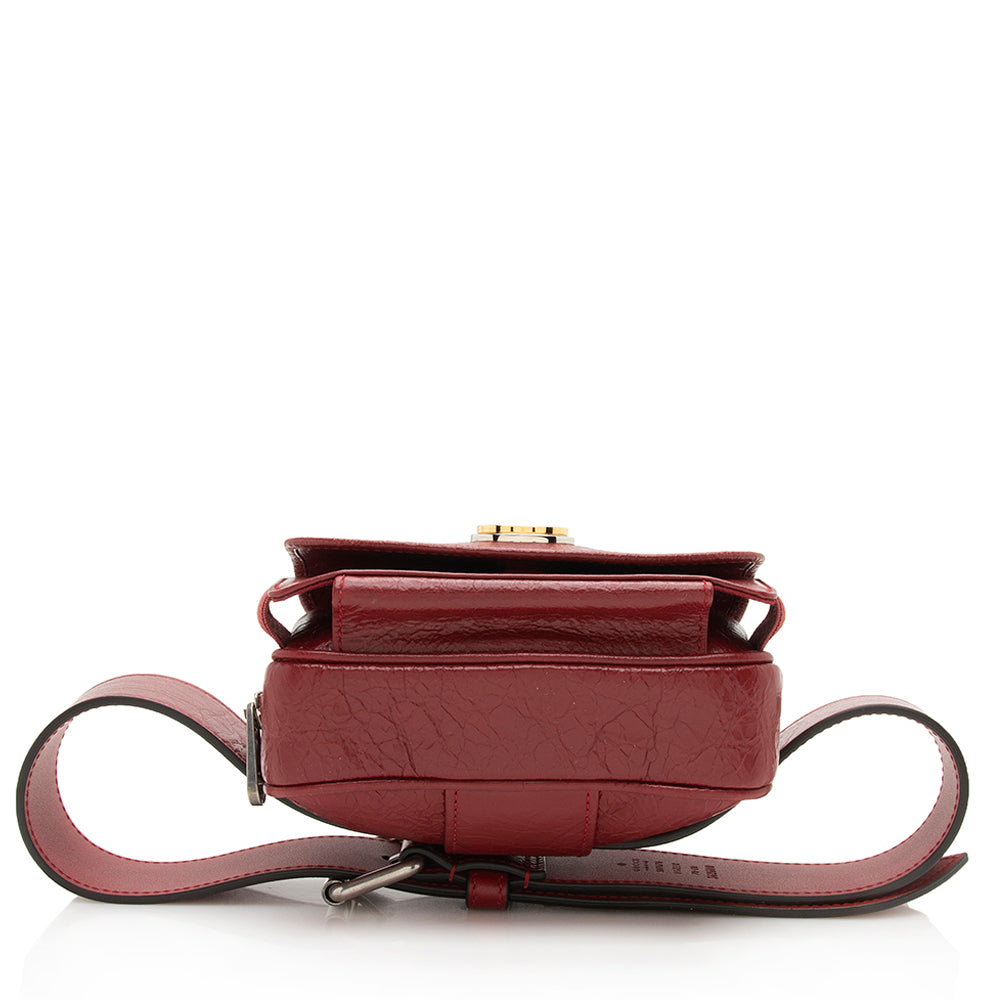 Gucci Cracked Calfskin Morpheus Belt Bag - Size 28 / 70 (SHF-12356)