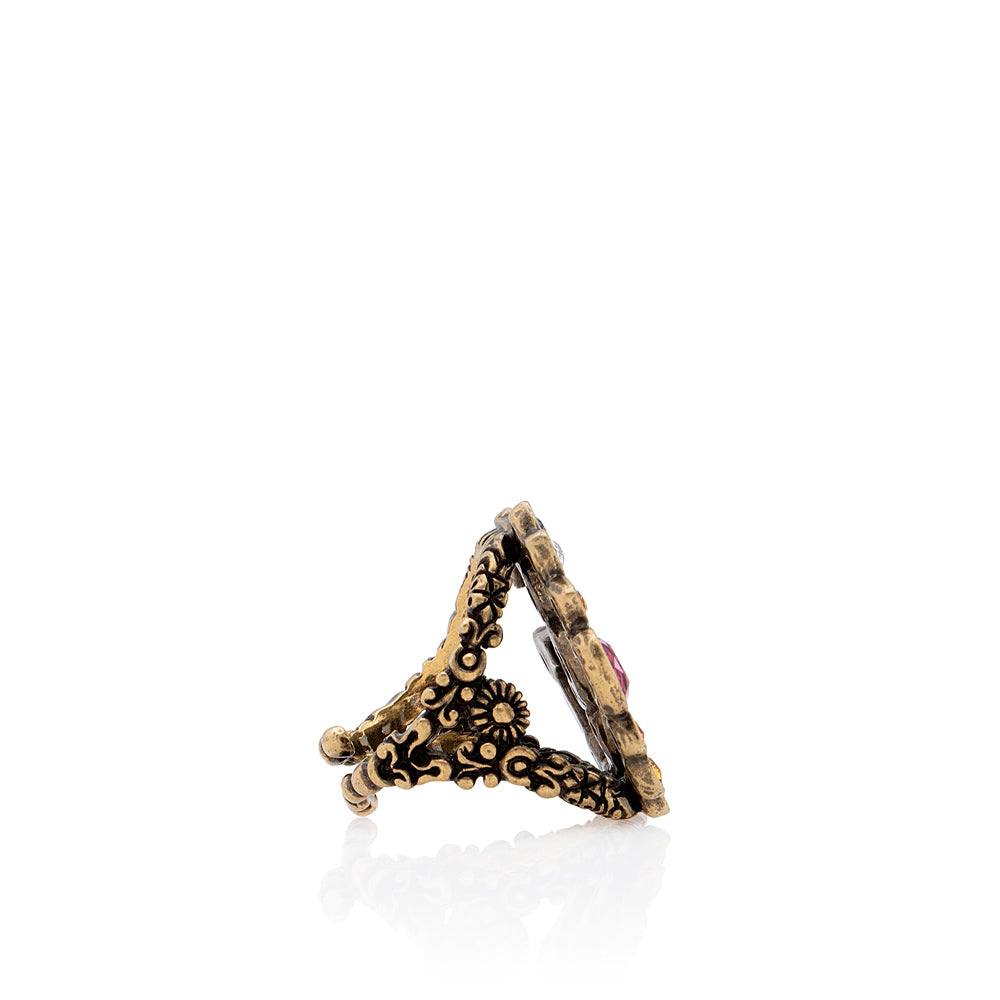 Gucci Crystal GG Ring - Size 6 1/2 (SHF-18555)