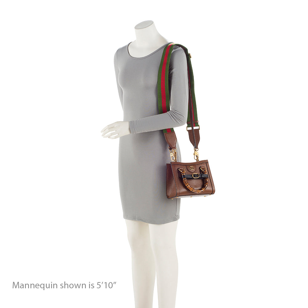 Gucci Cuir Leather Diana Mini Tote (SHF-22056)