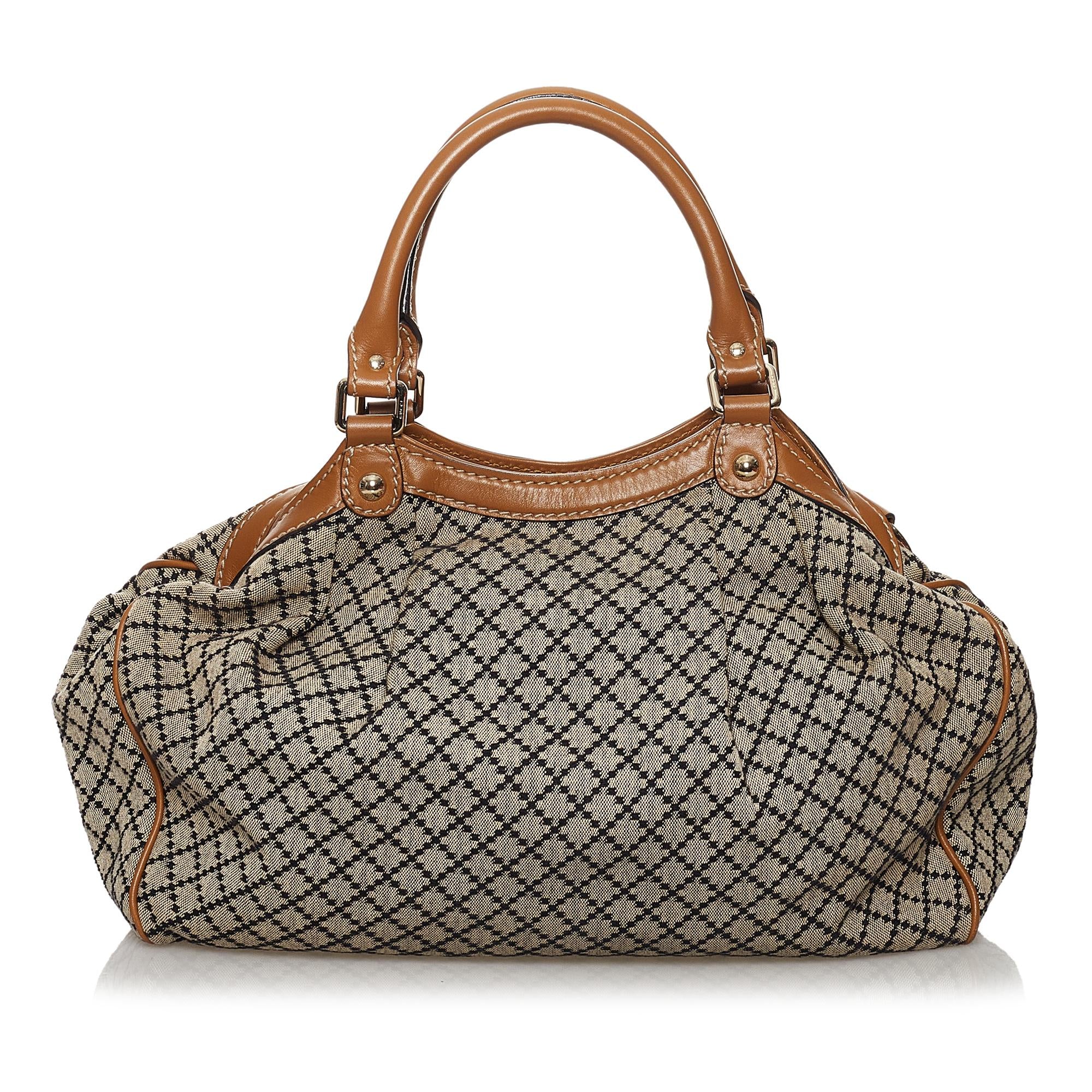 Gucci Diamante Sukey Canvas Tote Bag (SHG-30178)