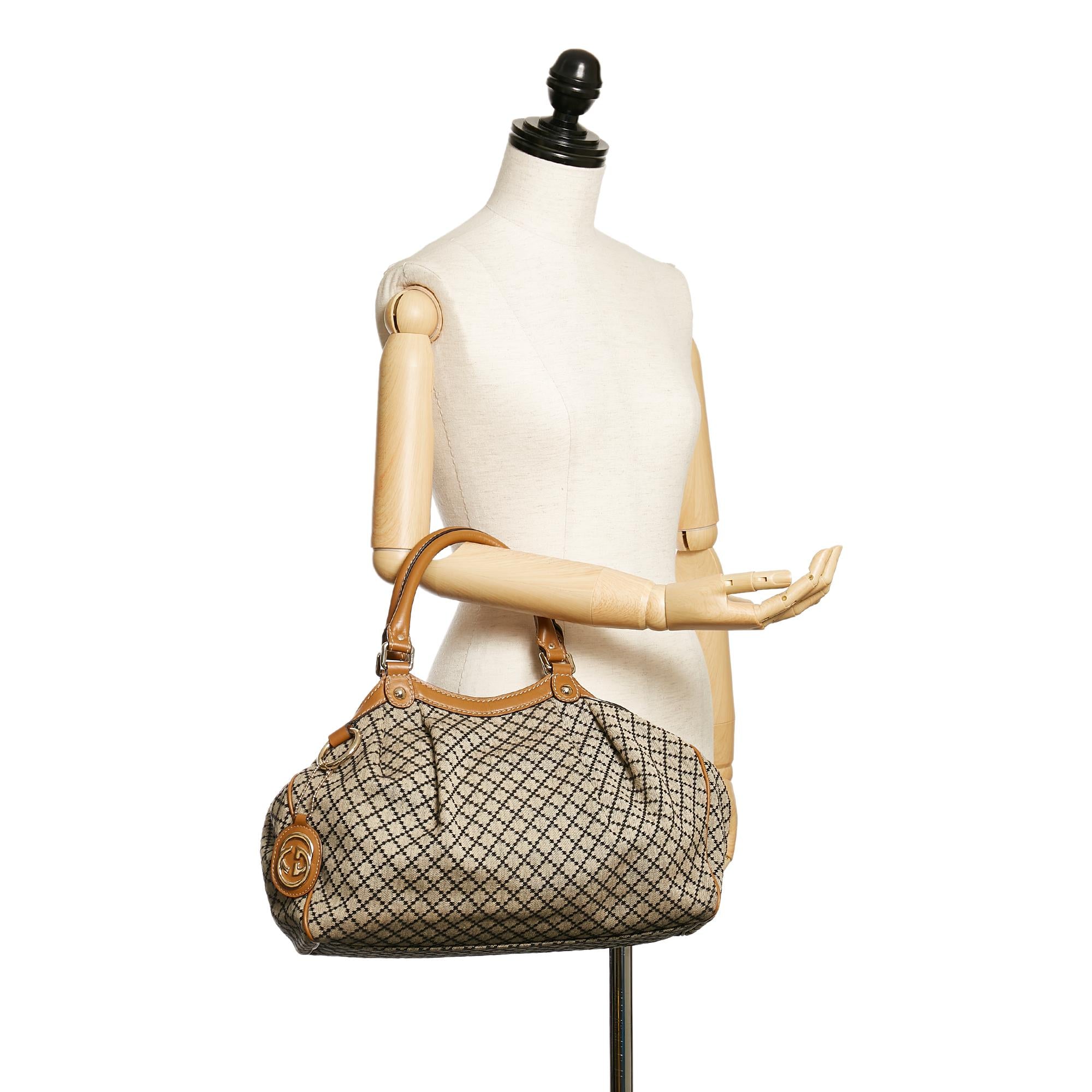 Gucci Diamante Sukey Canvas Tote Bag (SHG-30178)