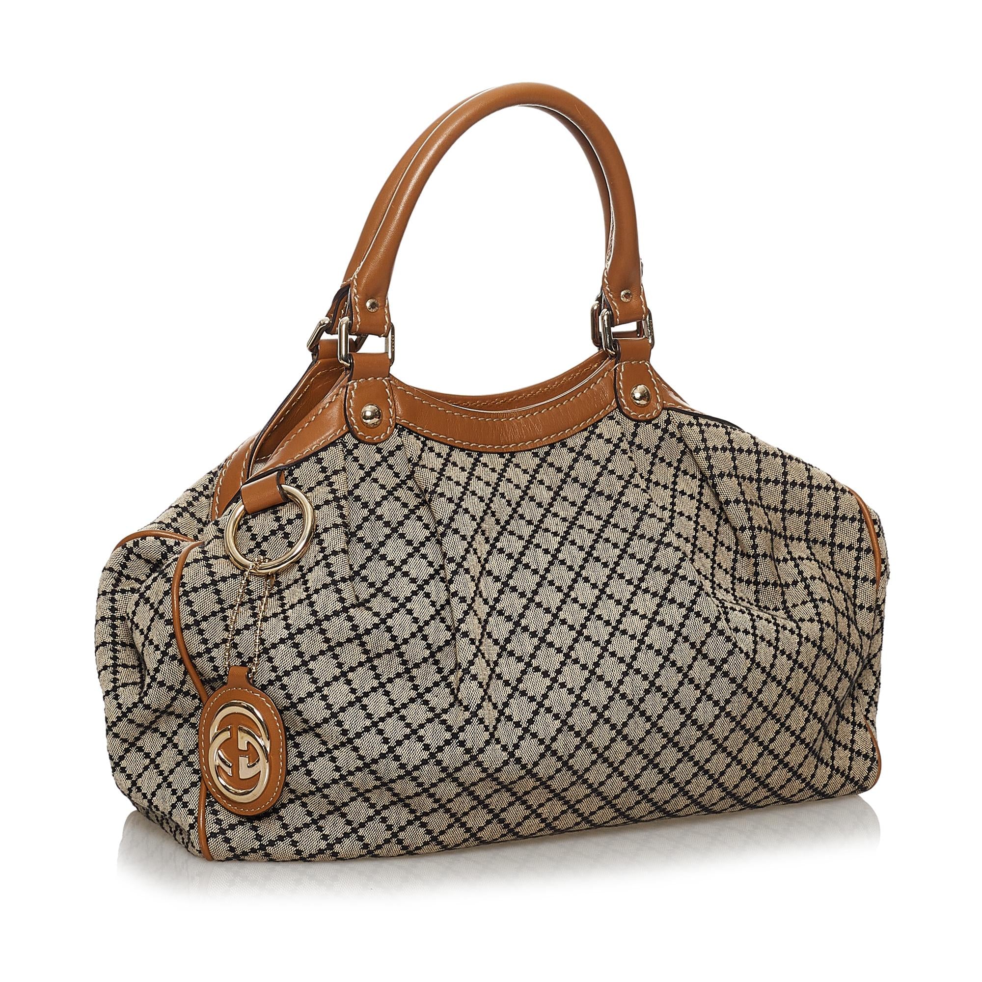 Gucci Diamante Sukey Canvas Tote Bag (SHG-30178)