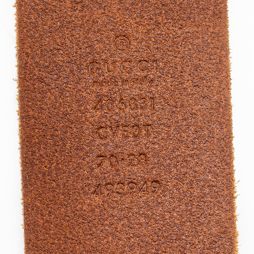 Gucci Distressed Leather GG Marmont Belt - Size 28 / 70 (SHF-20892)