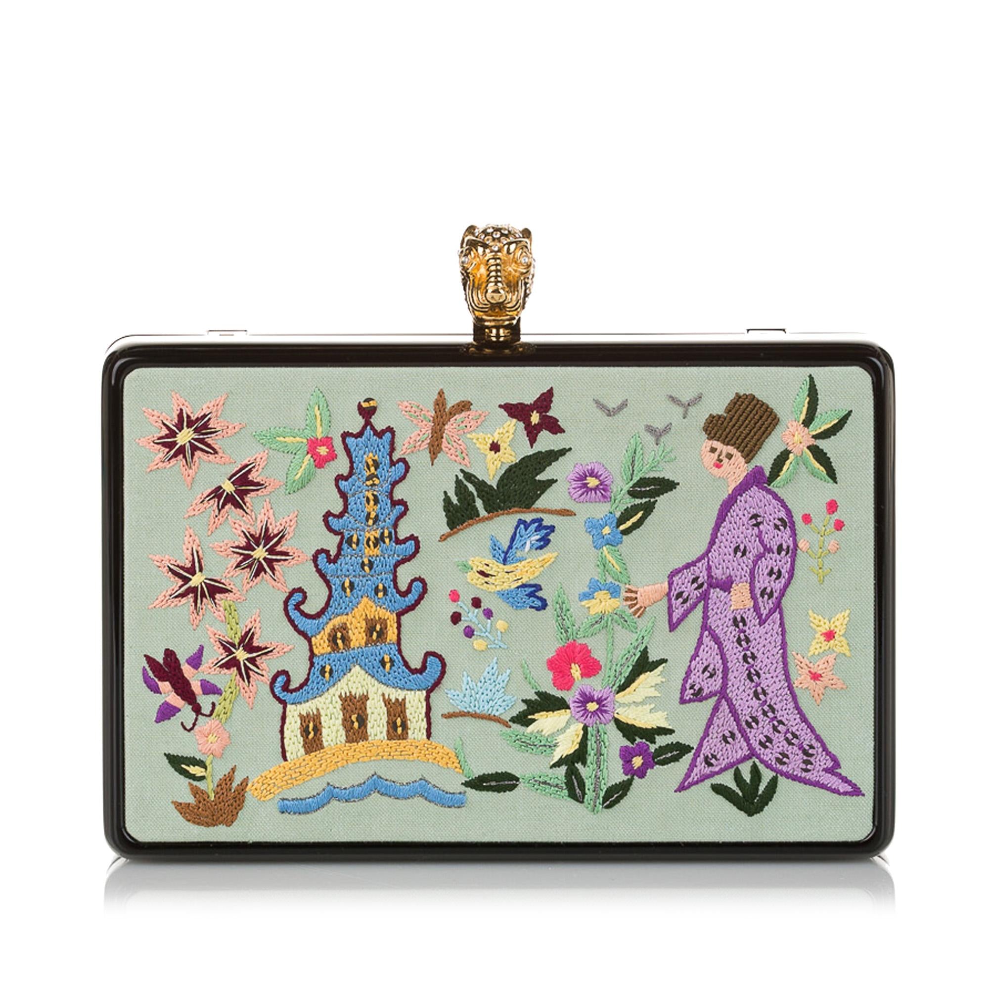 Gucci Embroidered Broadway Canvas Crossbody Bag (SHG-32638)