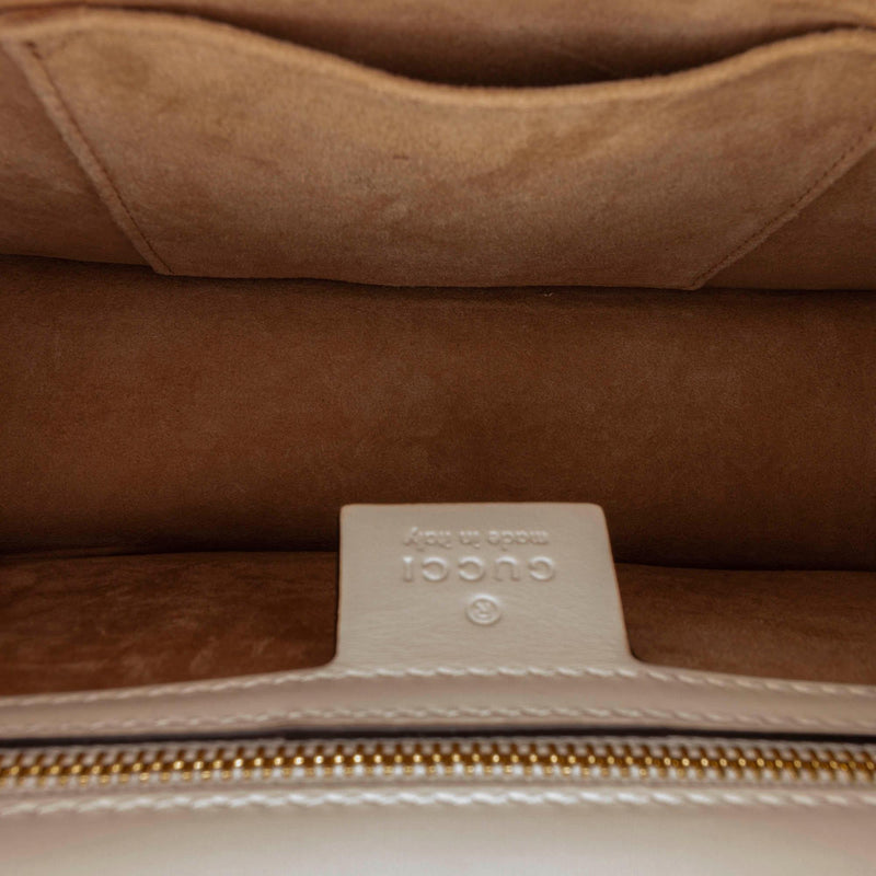 Gucci Embroidered Sylvie Leather Shoulder Bag (SHG-23310)