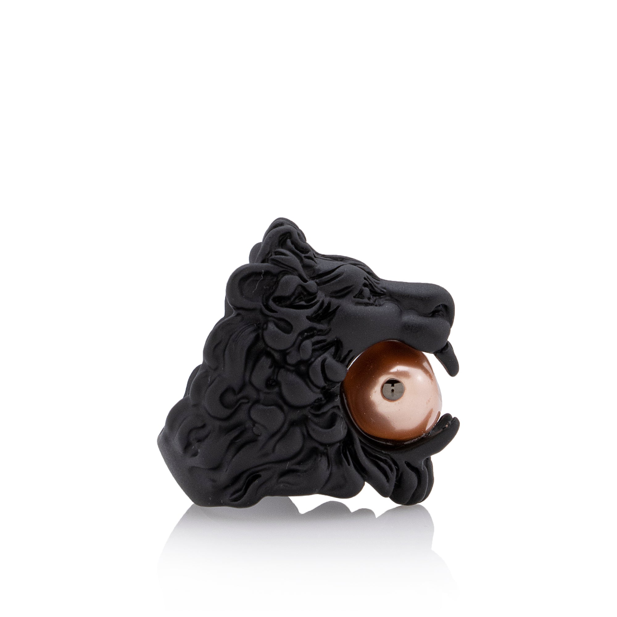 Gucci Faux Pearl Lion Head Ring - Size 4 1/2 (SHF-22271)