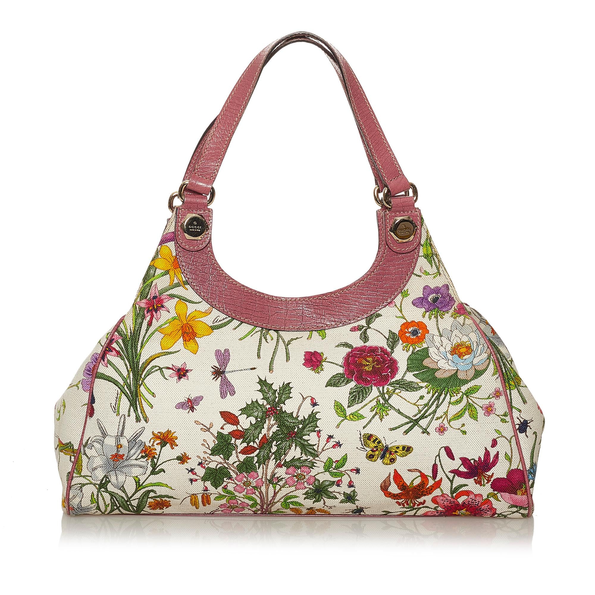 Gucci Flora Canvas Shoulder Bag (SHG-28350)