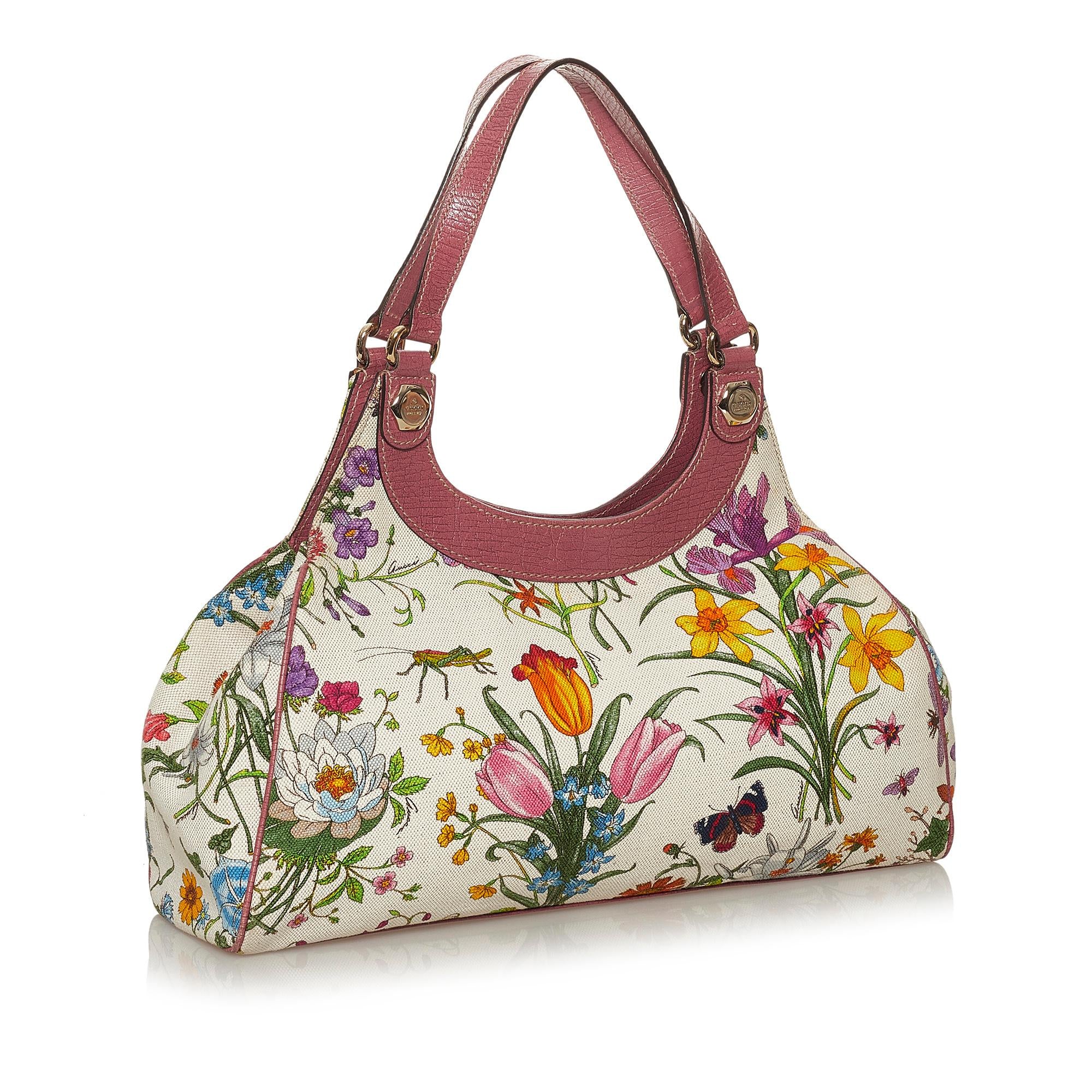 Gucci Flora Canvas Shoulder Bag (SHG-28350)