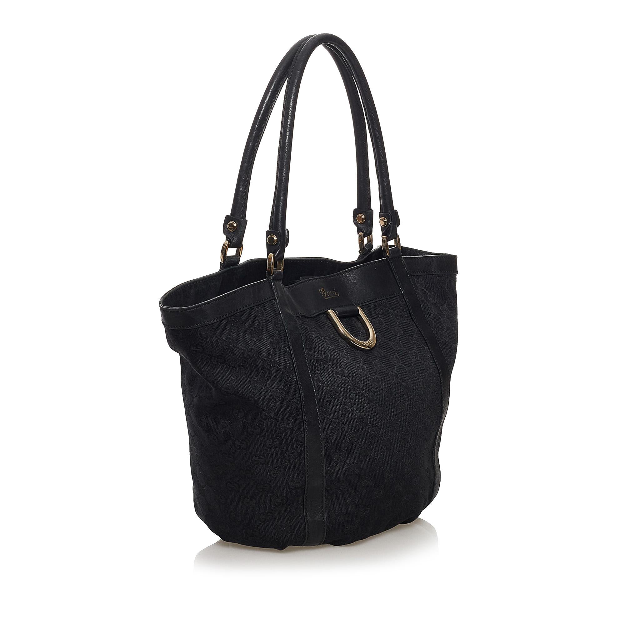 Gucci GG Abbey D-Ring Canvas Tote Bag (SHG-32393)