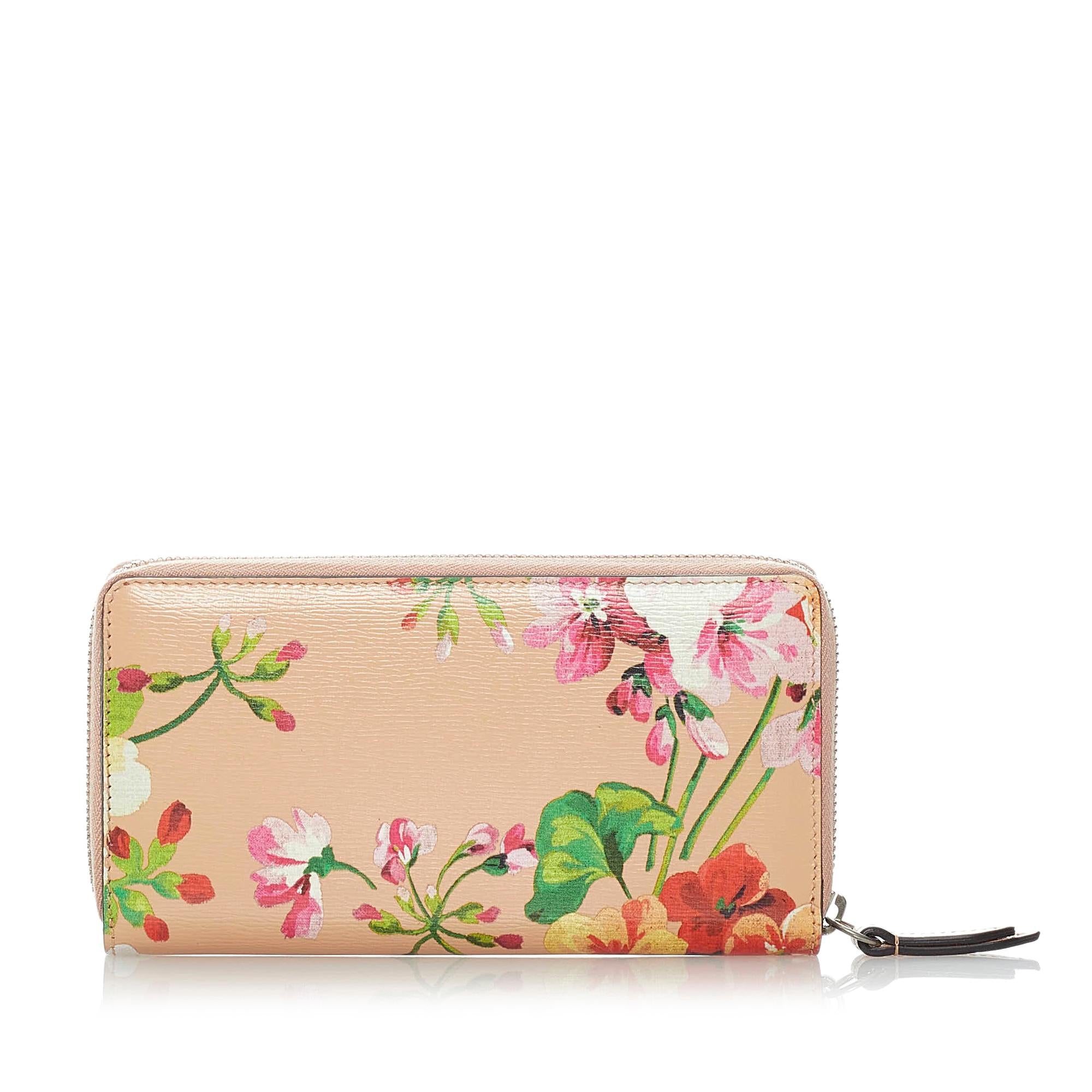 Gucci GG Blooms Zip Around Long Wallet (SHG-32346)