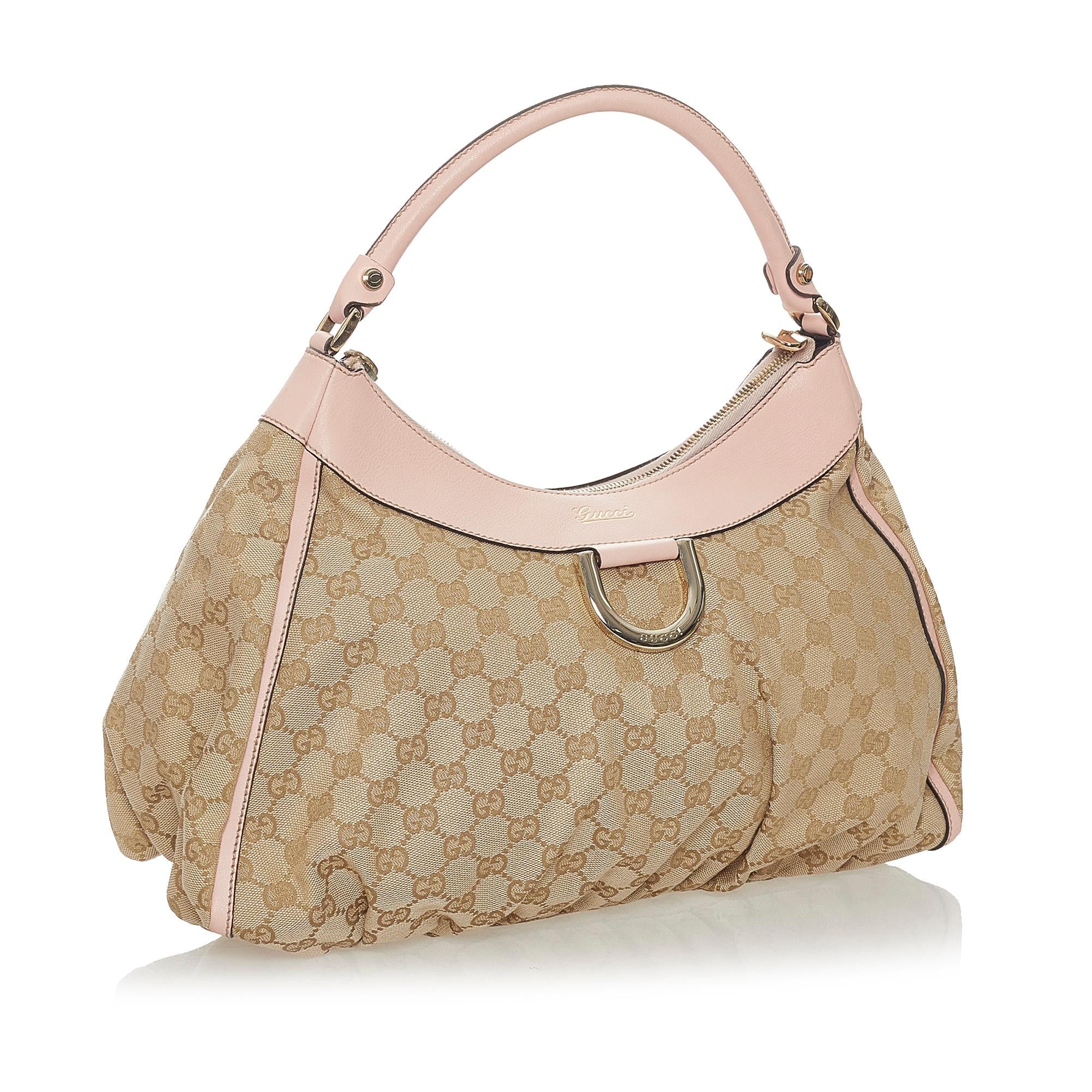 Gucci GG Canvas Abbey D-Ring Shoulder Bag (SHG-28069)