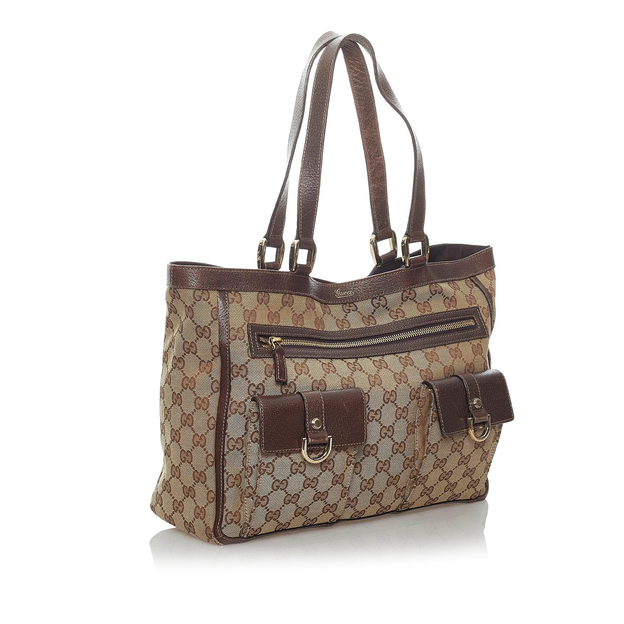 Gucci GG Canvas Abbey D-Ring Shoulder Bag (SHG-29968)