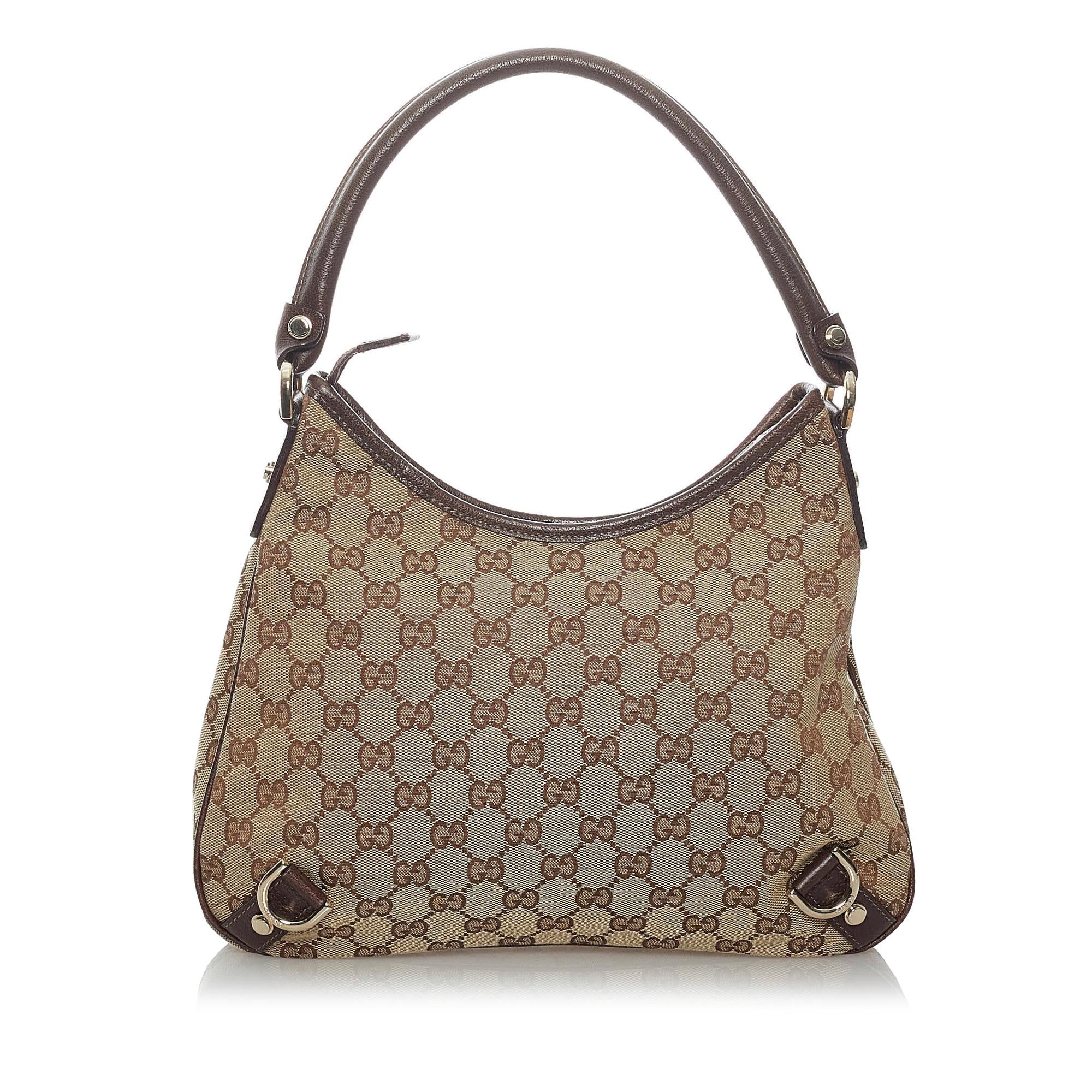 Gucci GG Canvas Abbey D-Ring Shoulder Bag (SHG-30006)