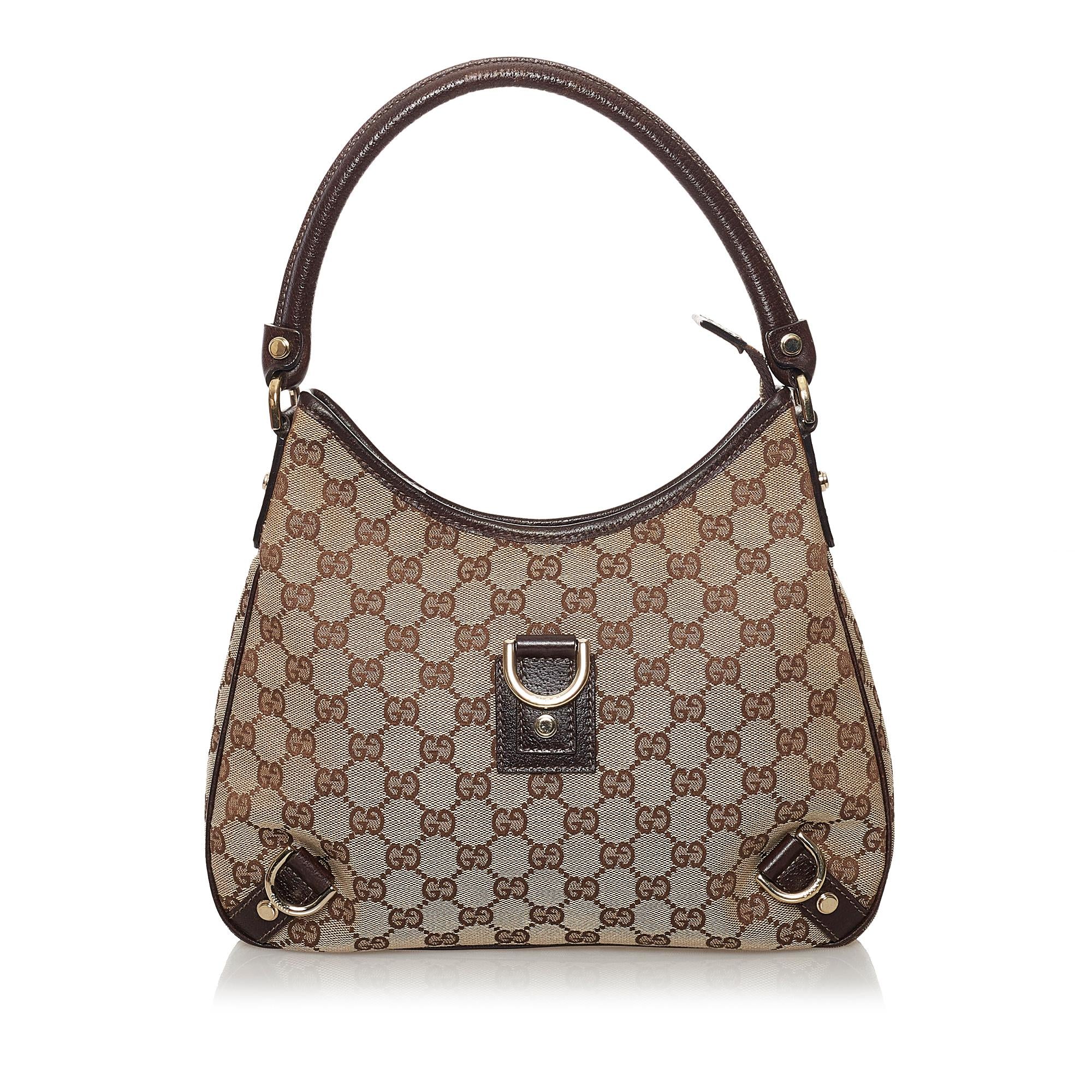 Gucci GG Canvas Abbey D-Ring Shoulder Bag (SHG-32514)