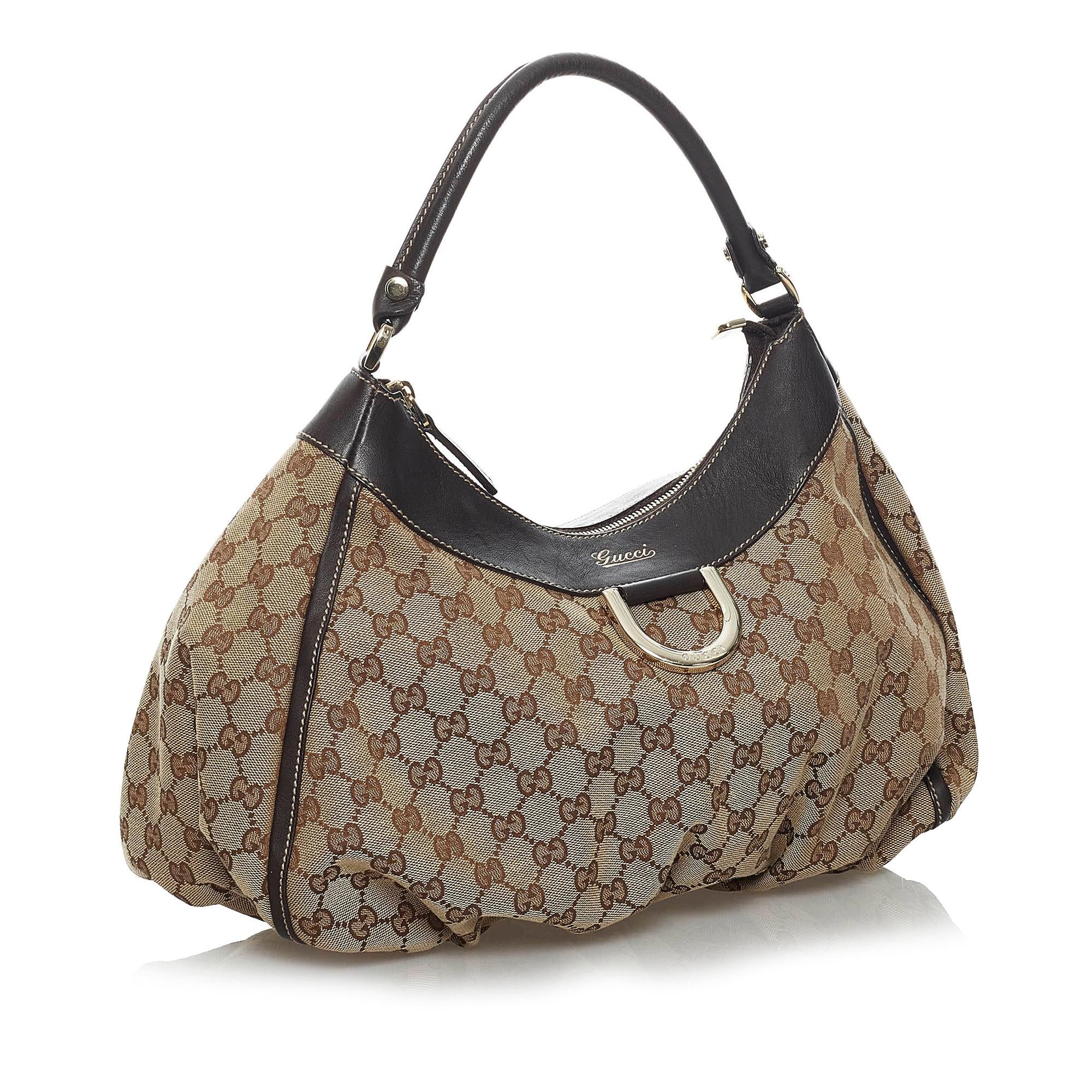 Gucci GG Canvas Abbey D-Ring Shoulder Bag (SHG-33751)