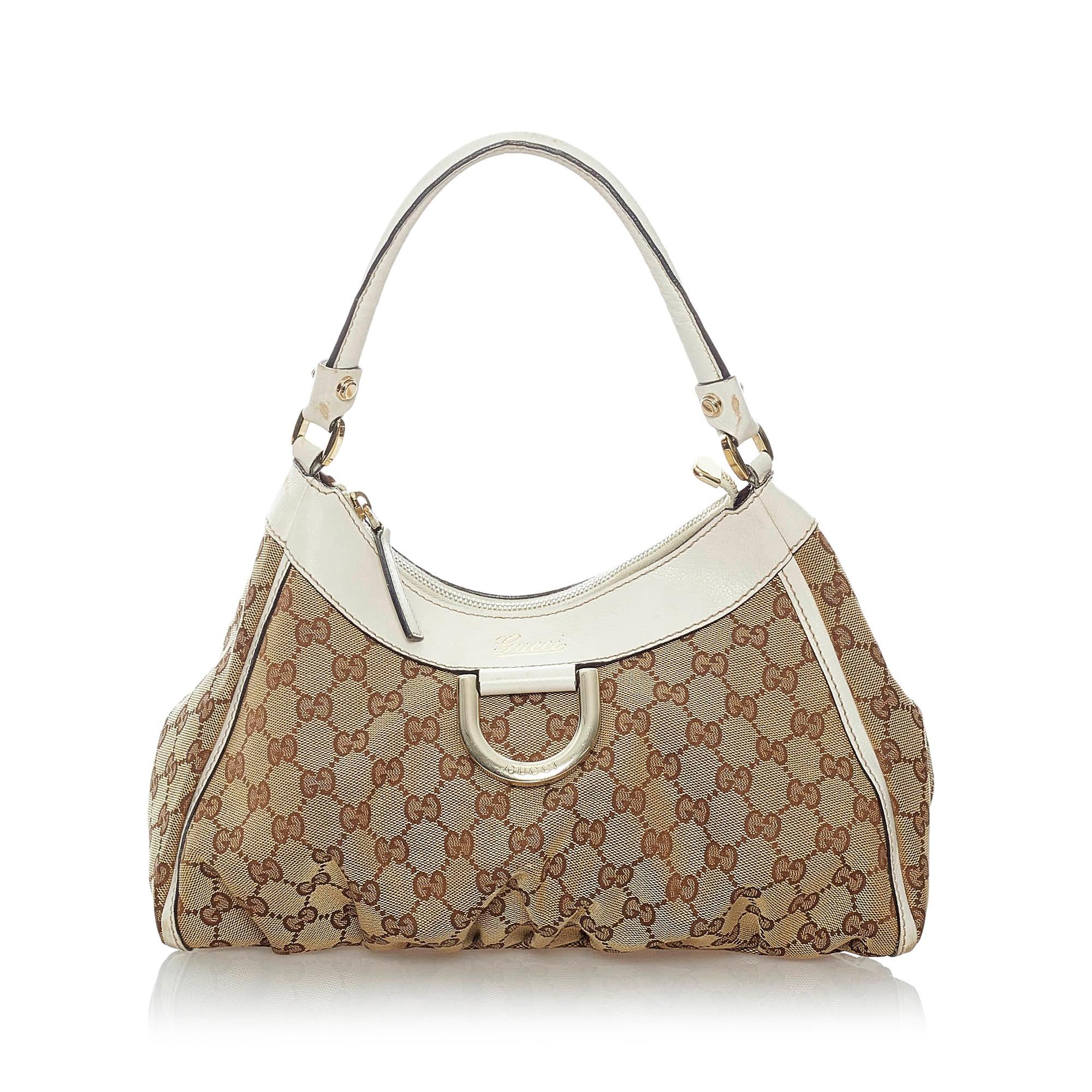 Gucci GG Canvas Abbey D-Ring Shoulder Bag (SHG-33911)