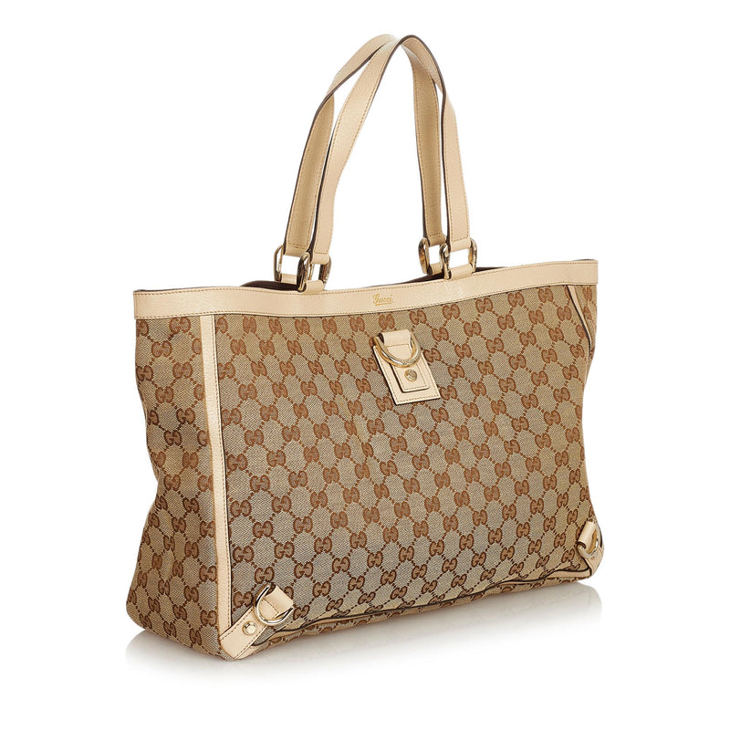 Gucci GG Canvas Abbey D- Ring Tote Bag (SHG-26005)