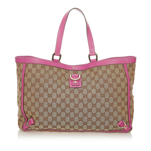 Gucci GG Canvas Abbey D- Ring Tote Bag (SHG-27537)